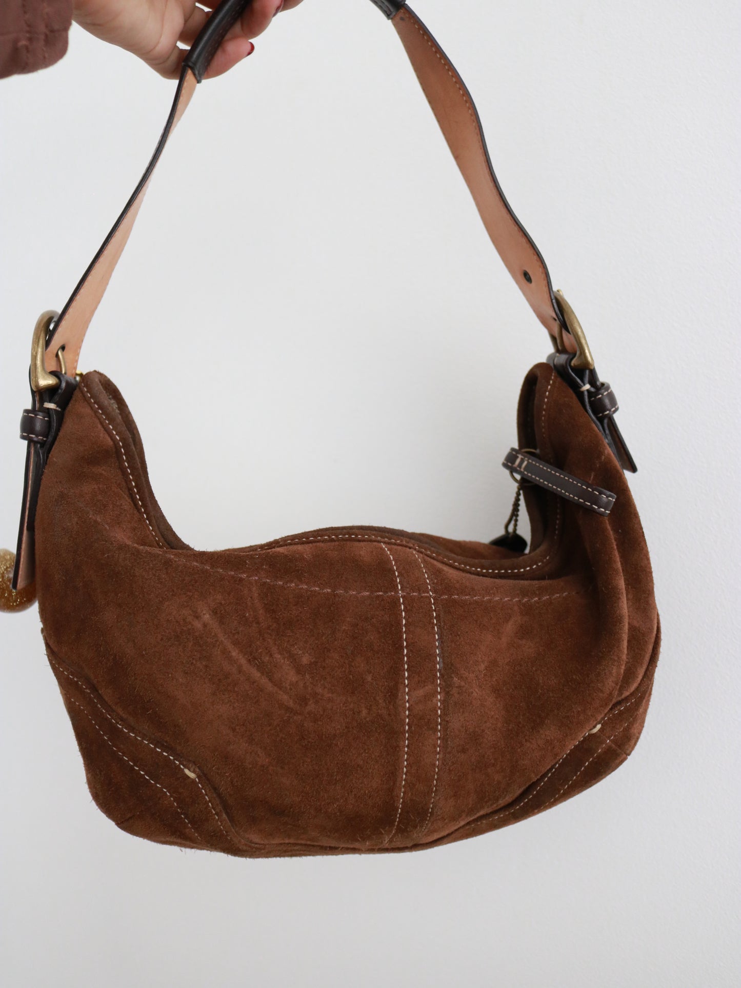 Coach Brown Suede Hobo Bag