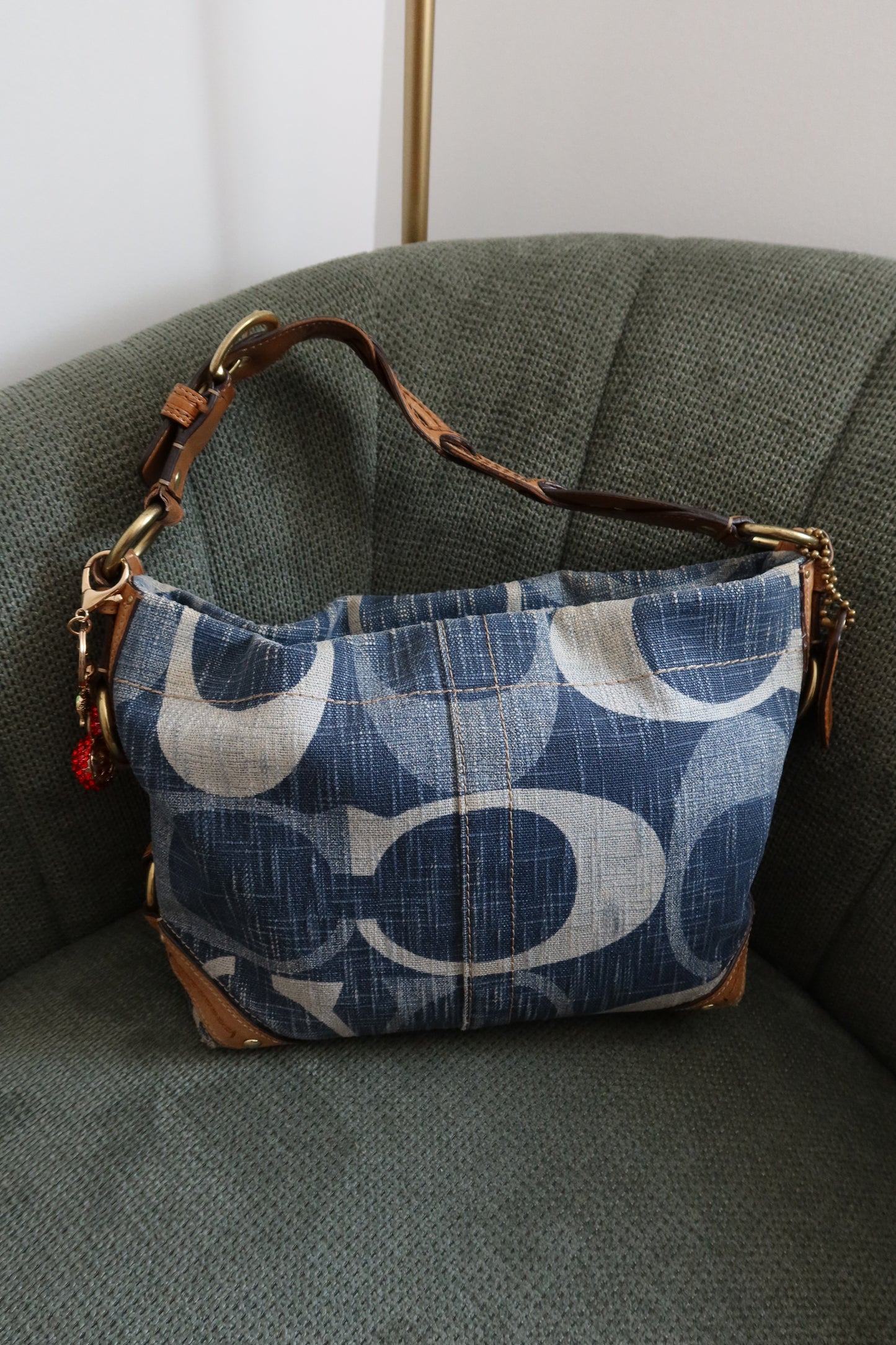 Rare Coach Denim Carly Shoulder Bag