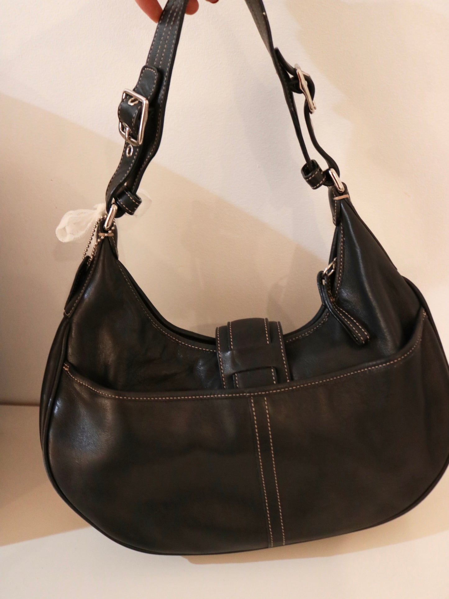 Coach Black Hamptons Hobo Bag