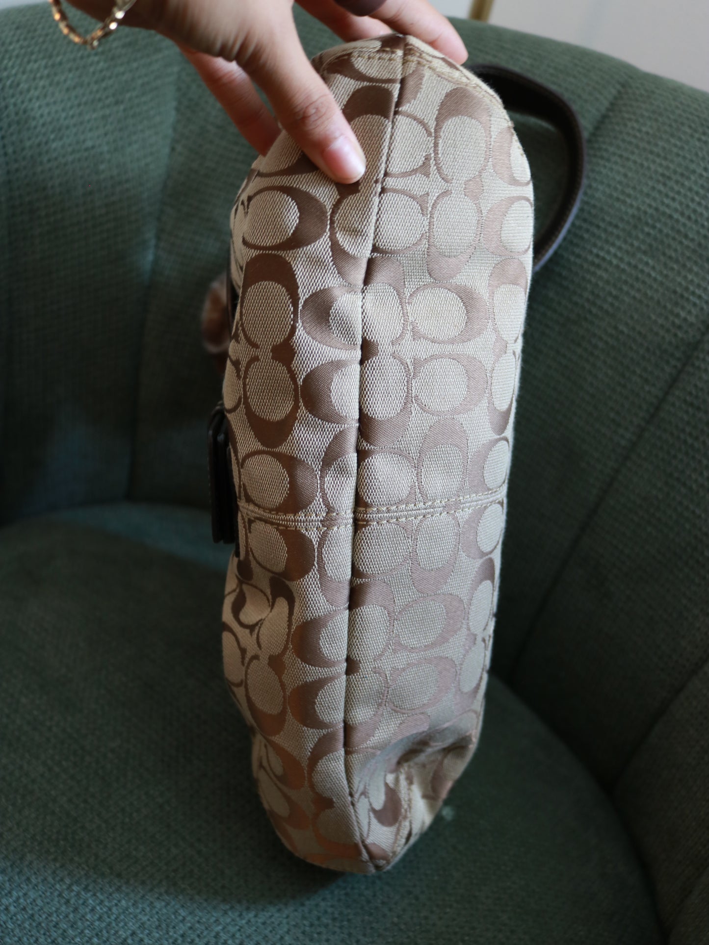 Coach Brown Signature Soho Sufflette Bag