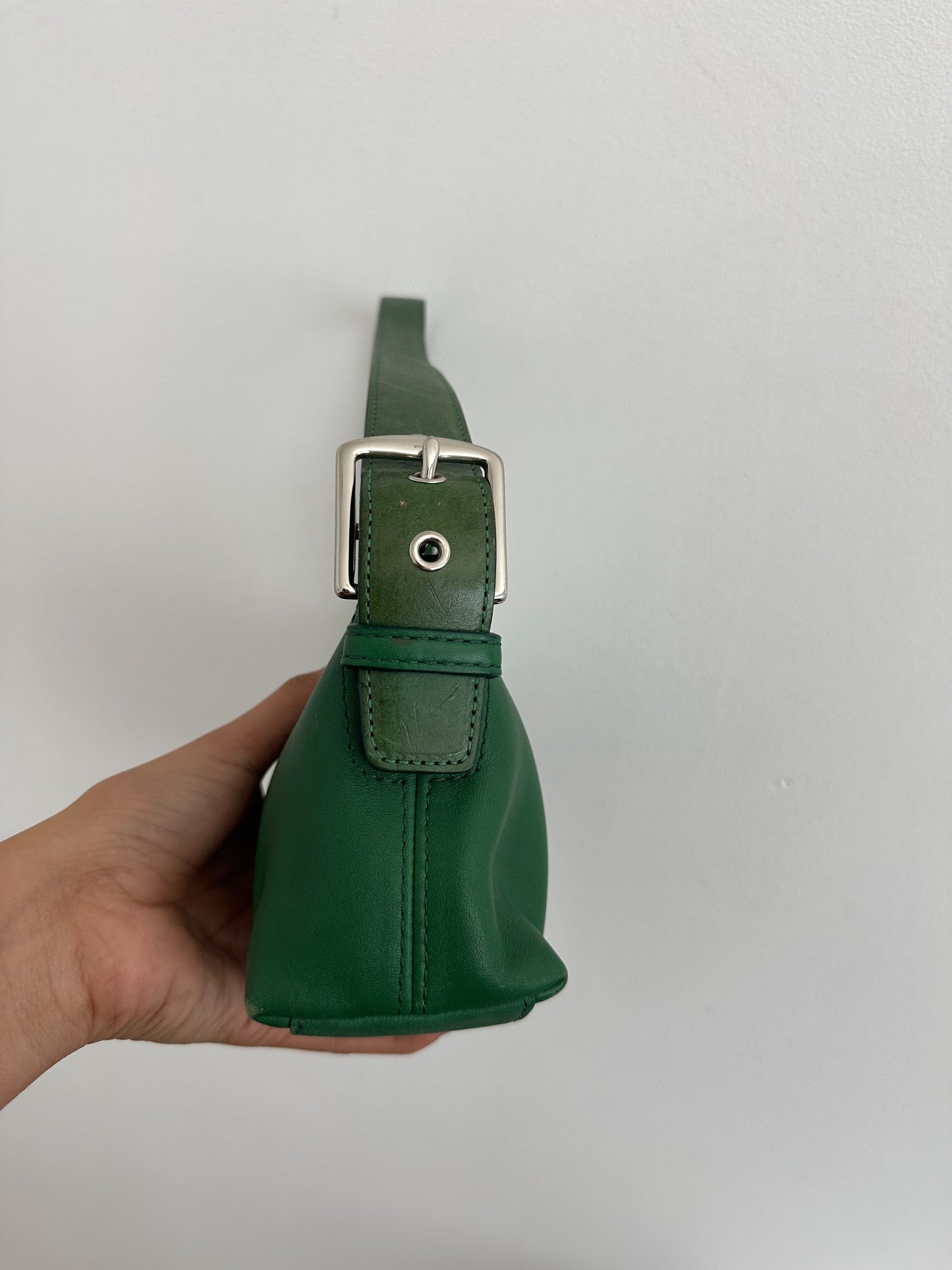 Green Coach Leather East West Bag