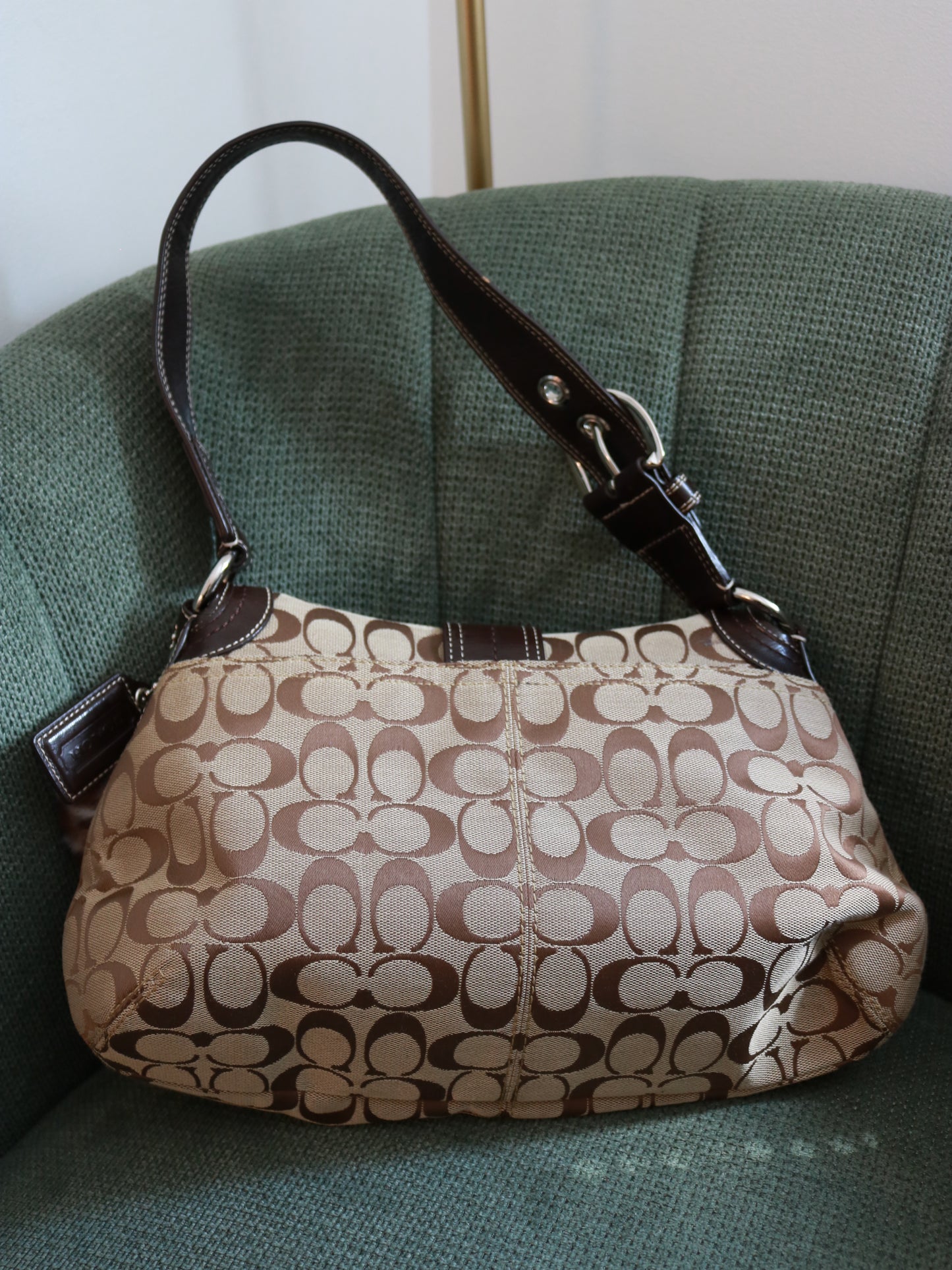 Coach Brown Signature Soho Sufflette Bag