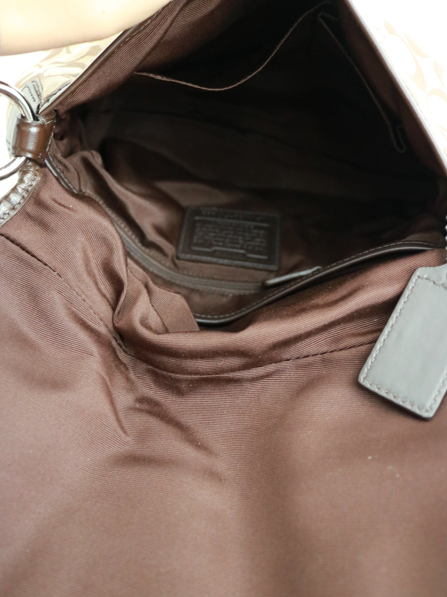 Coach Brown Signature Soho Flap Bag