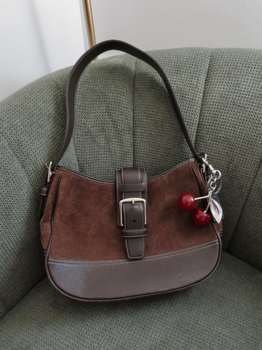 Coach Brown Suede Hamptons Bag
