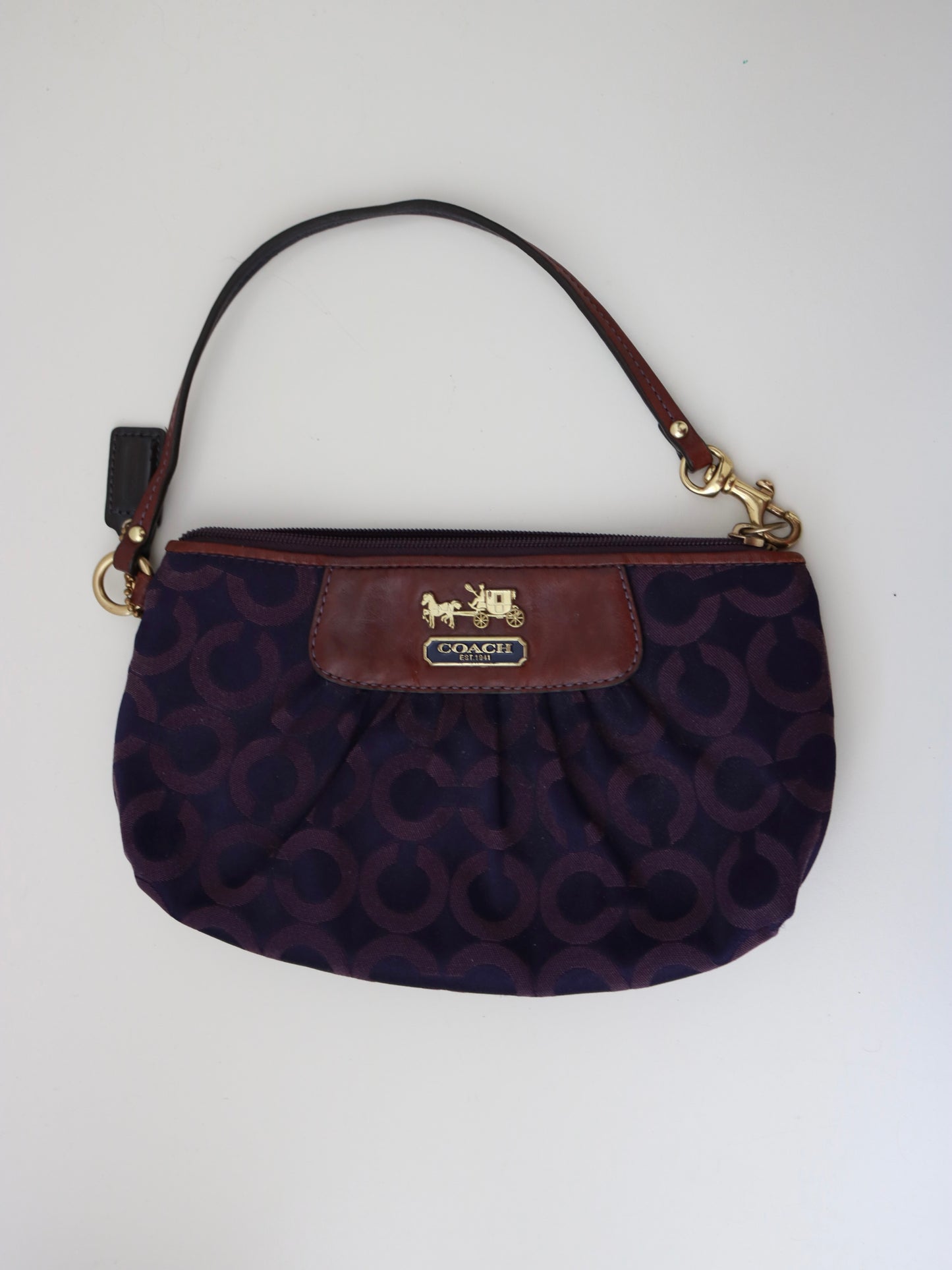 Coach Purple Signature Wristlet