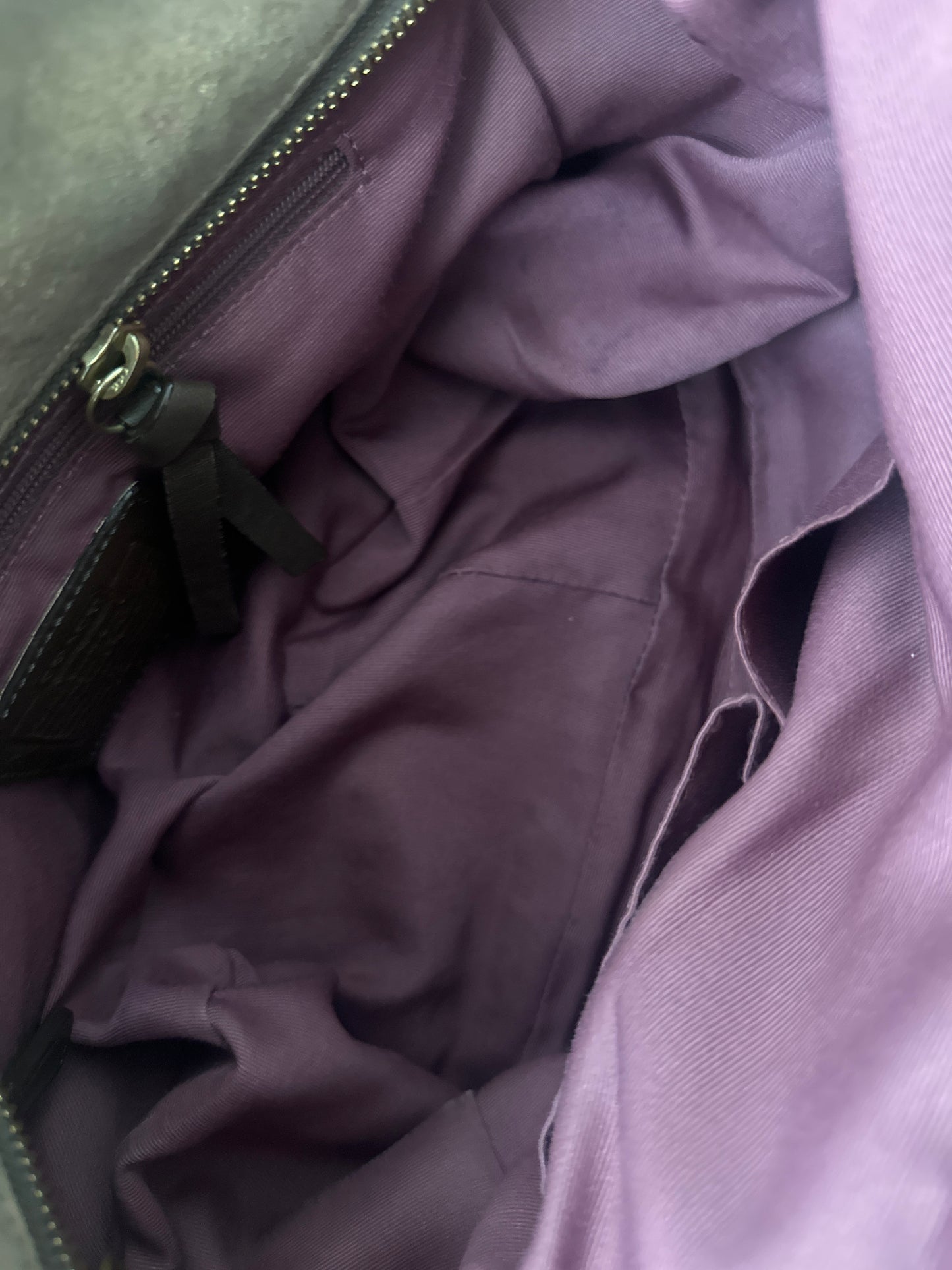 Coach Khaki Suede Tote Bag
