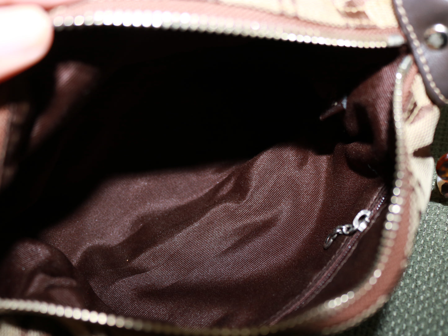 Brown Coach Signature Demi Shoulder Bag