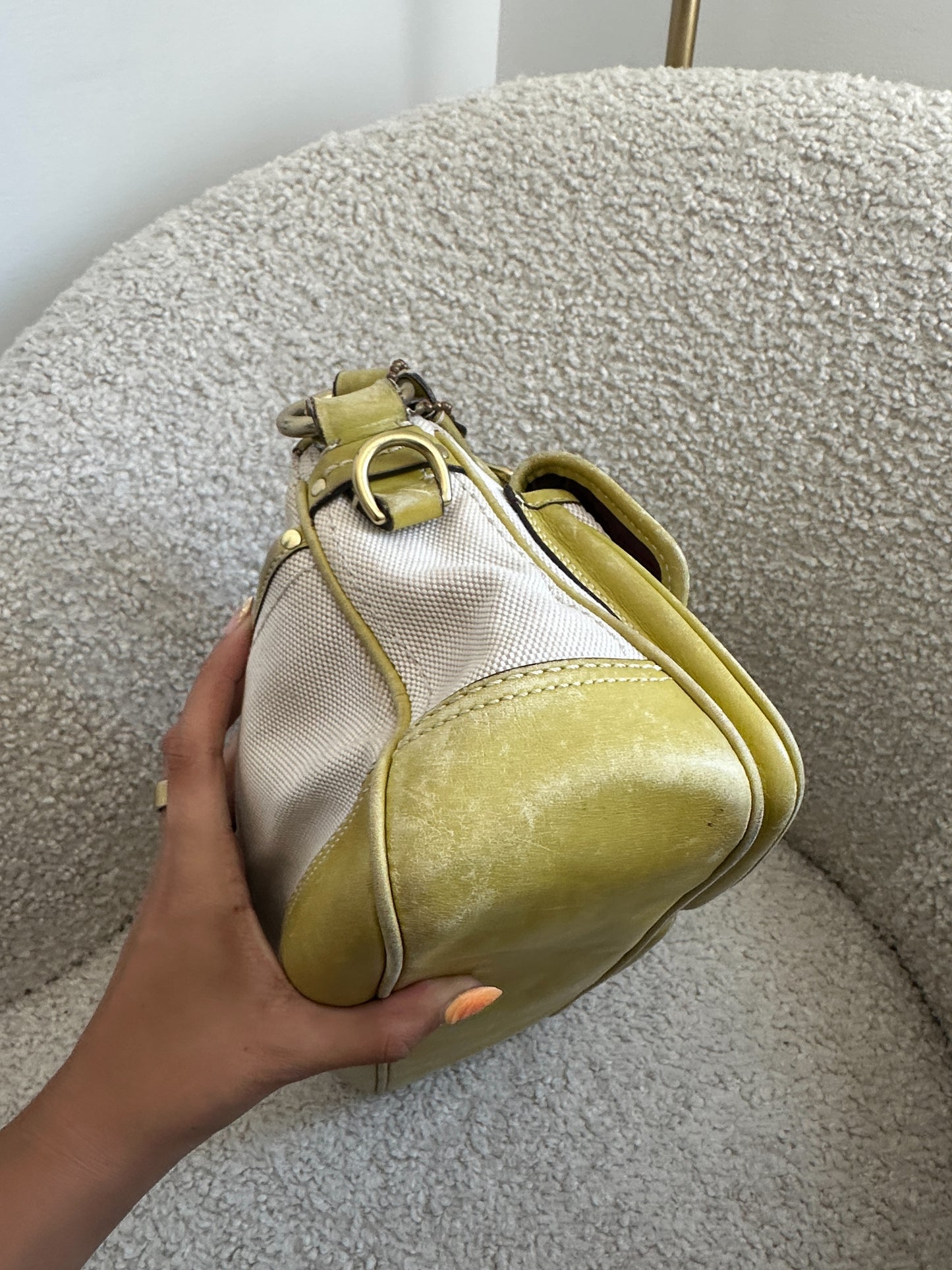 Coach Lime Green Legacy Turnlock Bag