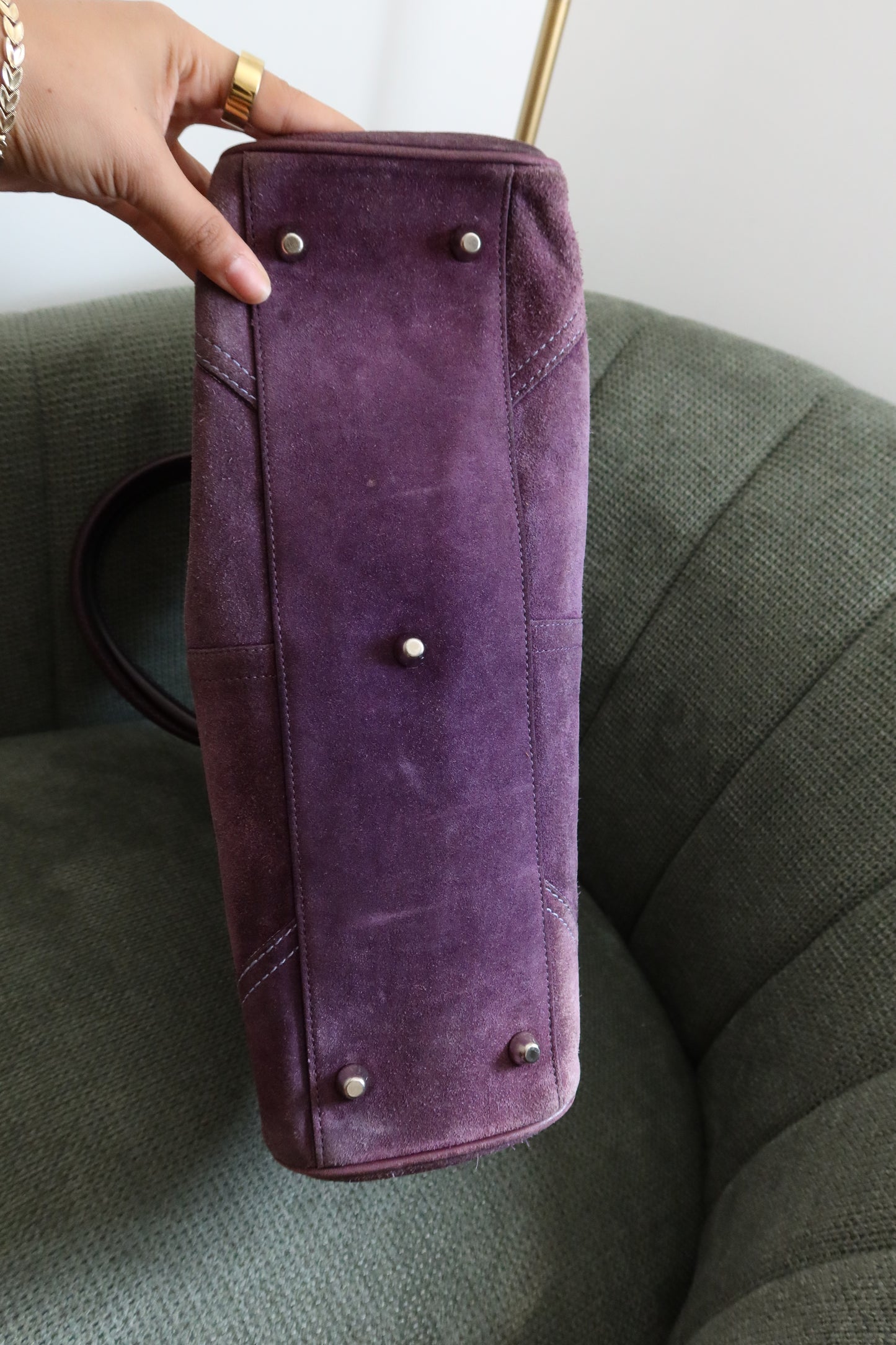 Coach Purple Suede Hamptons