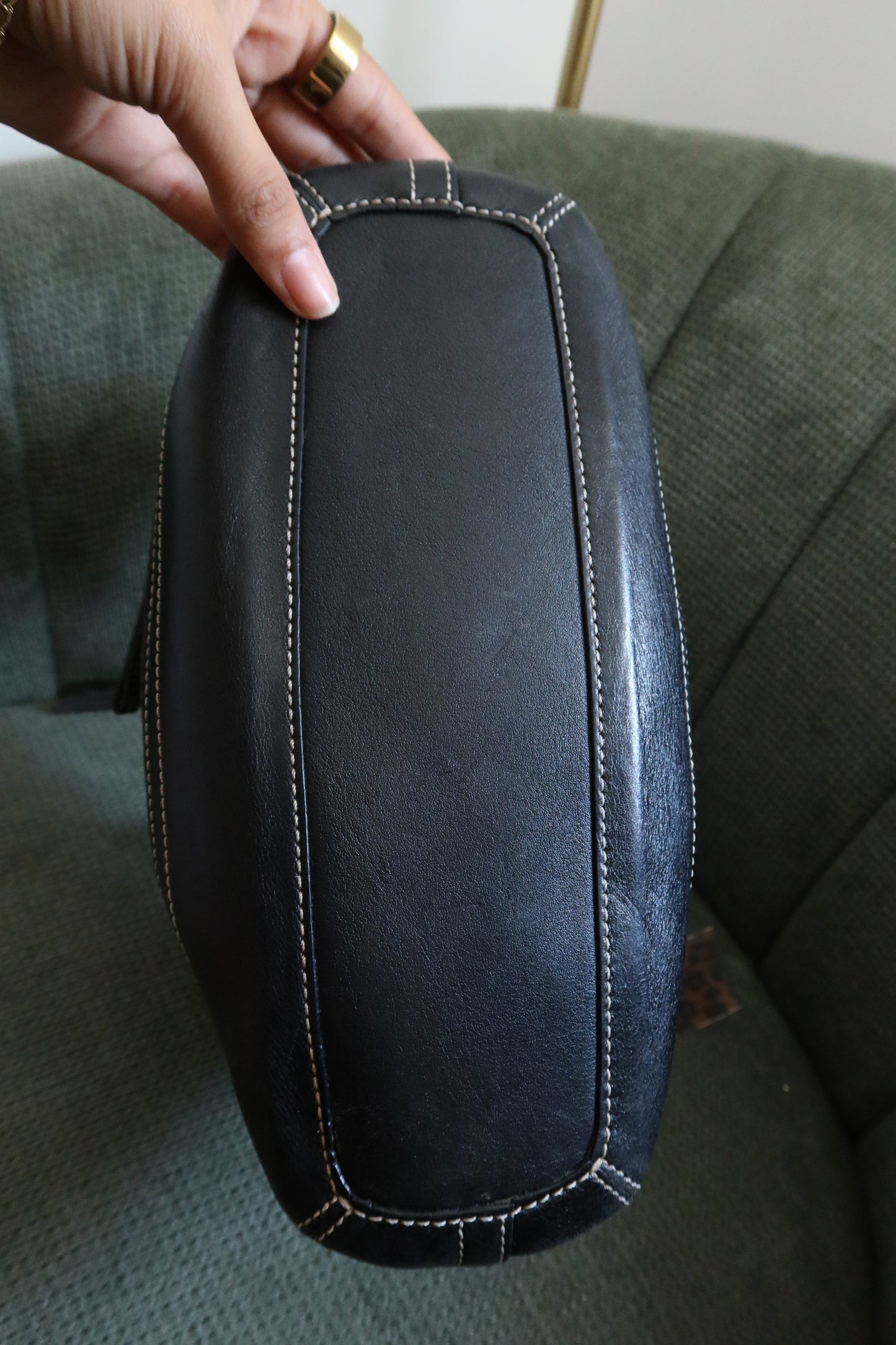Coach Black Monogram Shoulder Bag