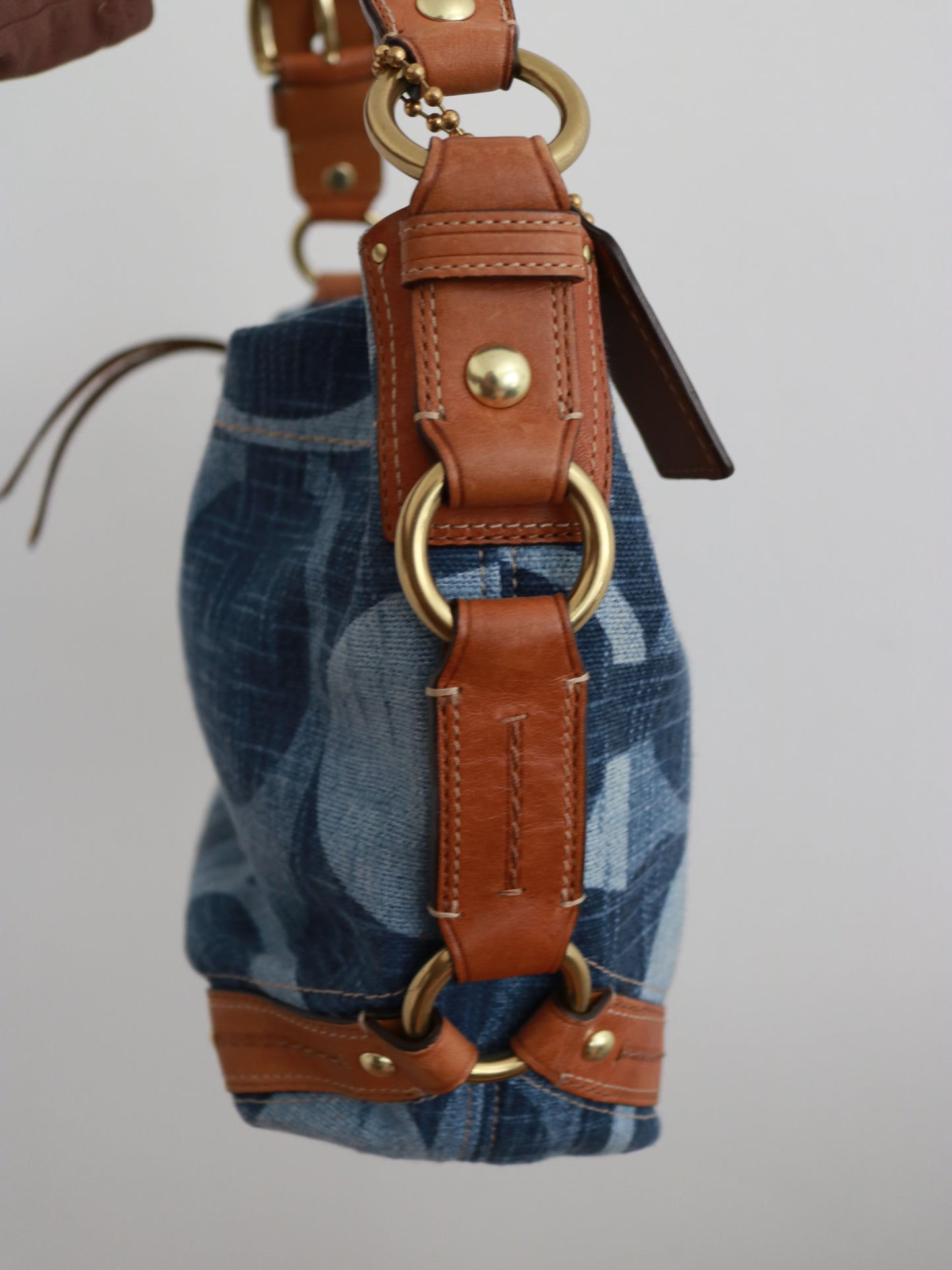 Rare Coach Denim Carly Shoulder Bag