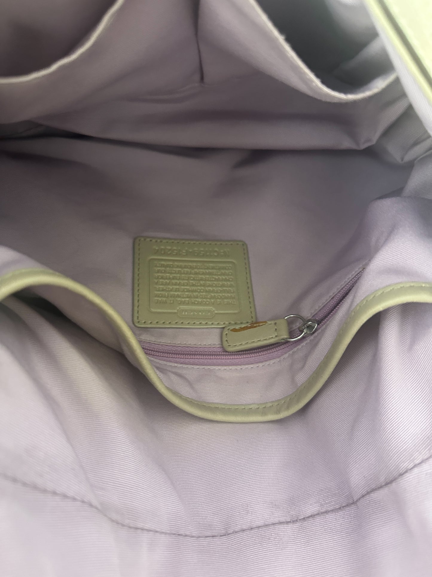 Rare Coach Silver Shimmer Signature Soho Sufflette Bag