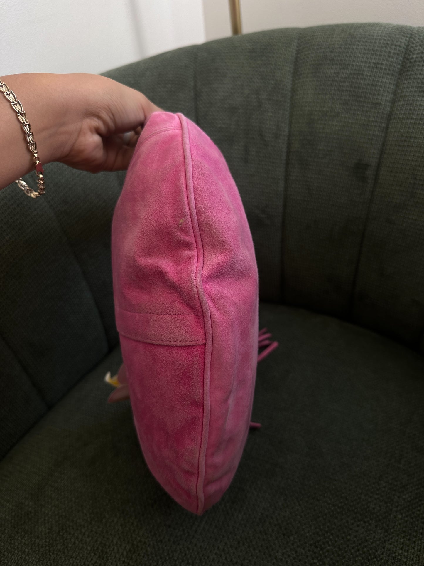 Coach Pink Suede Hobo Bag
