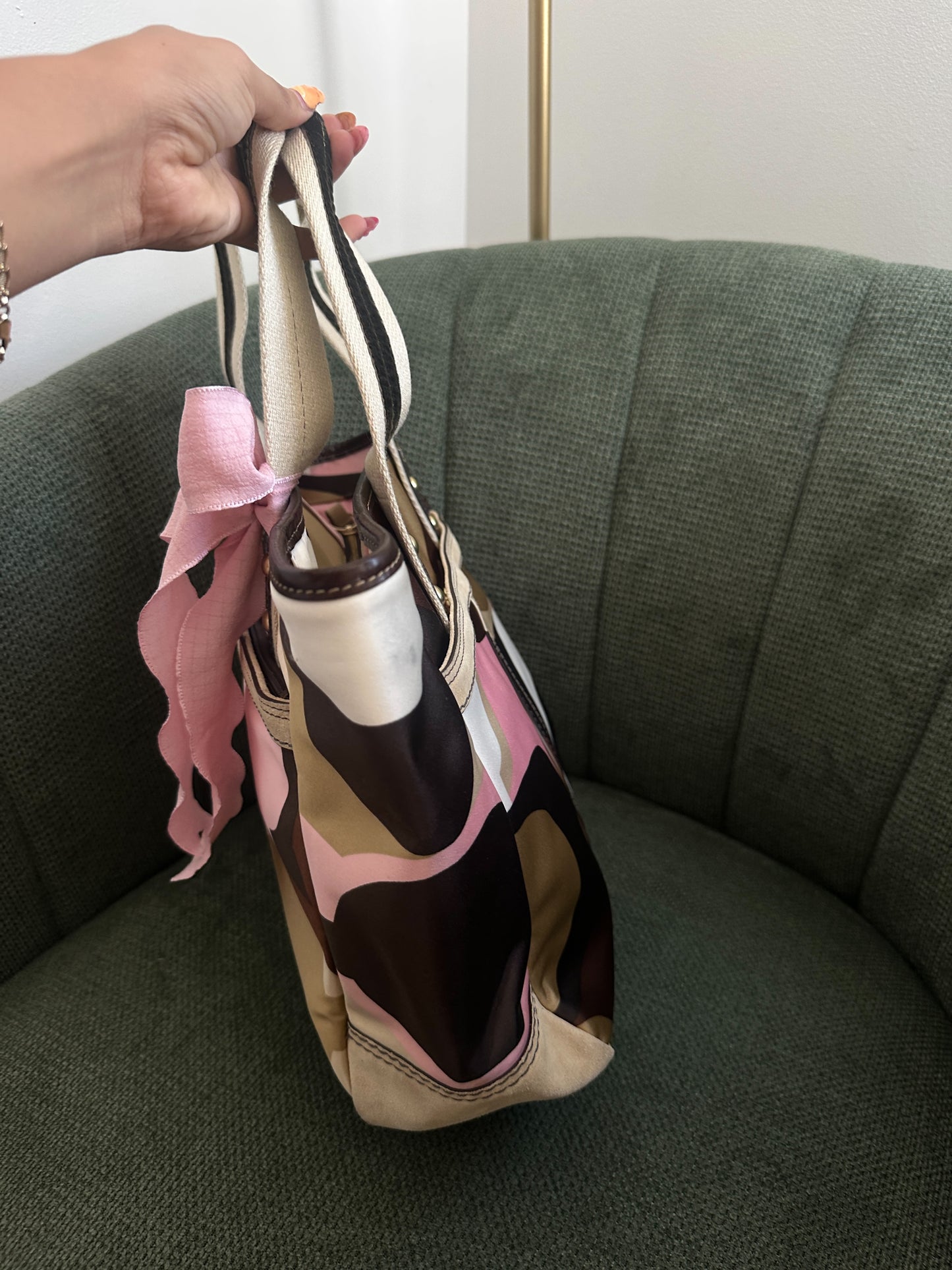 Coach Satin Multicolor Tote Bag