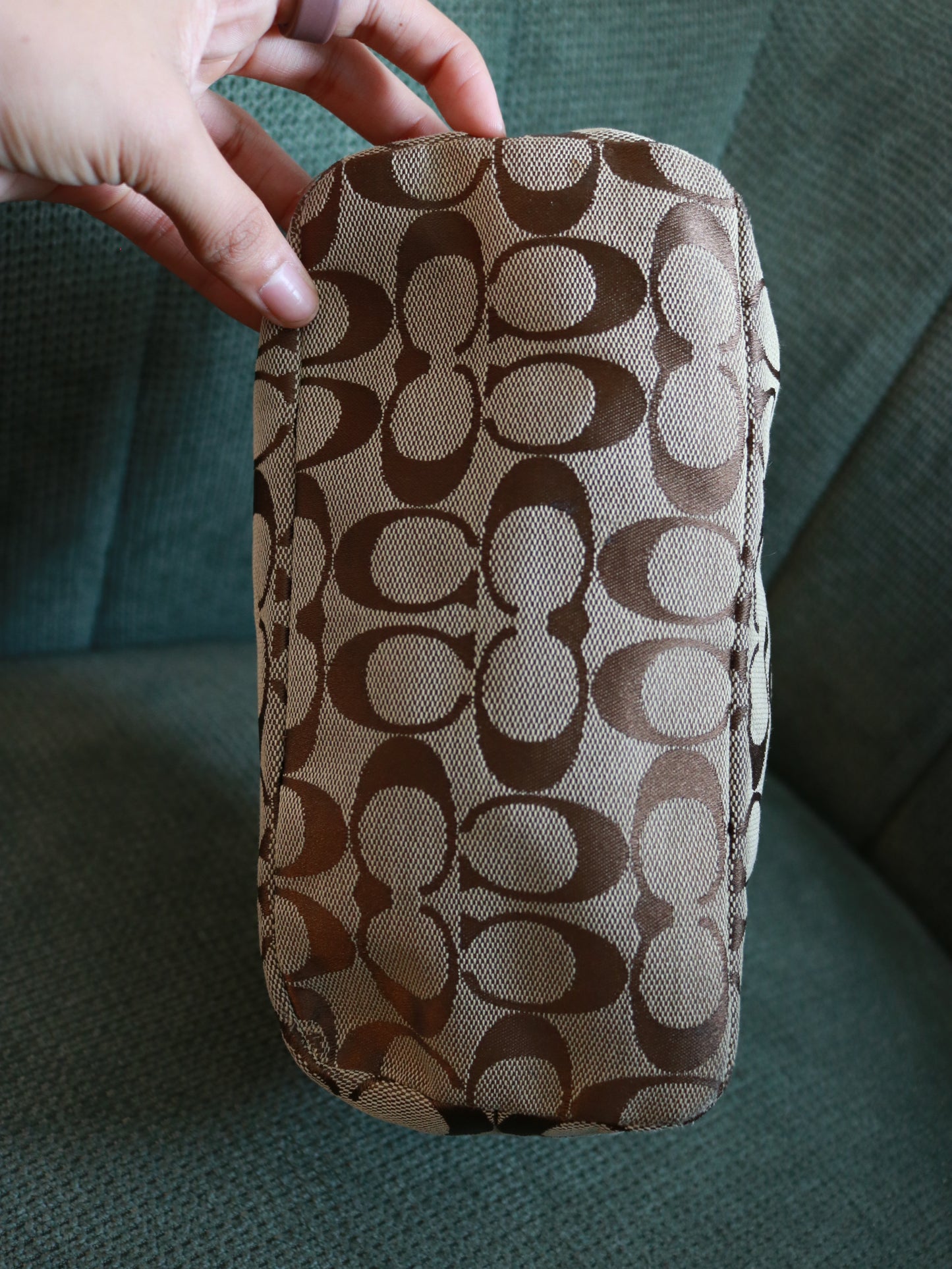 Brown Coach Signature Demi Shoulder Bag