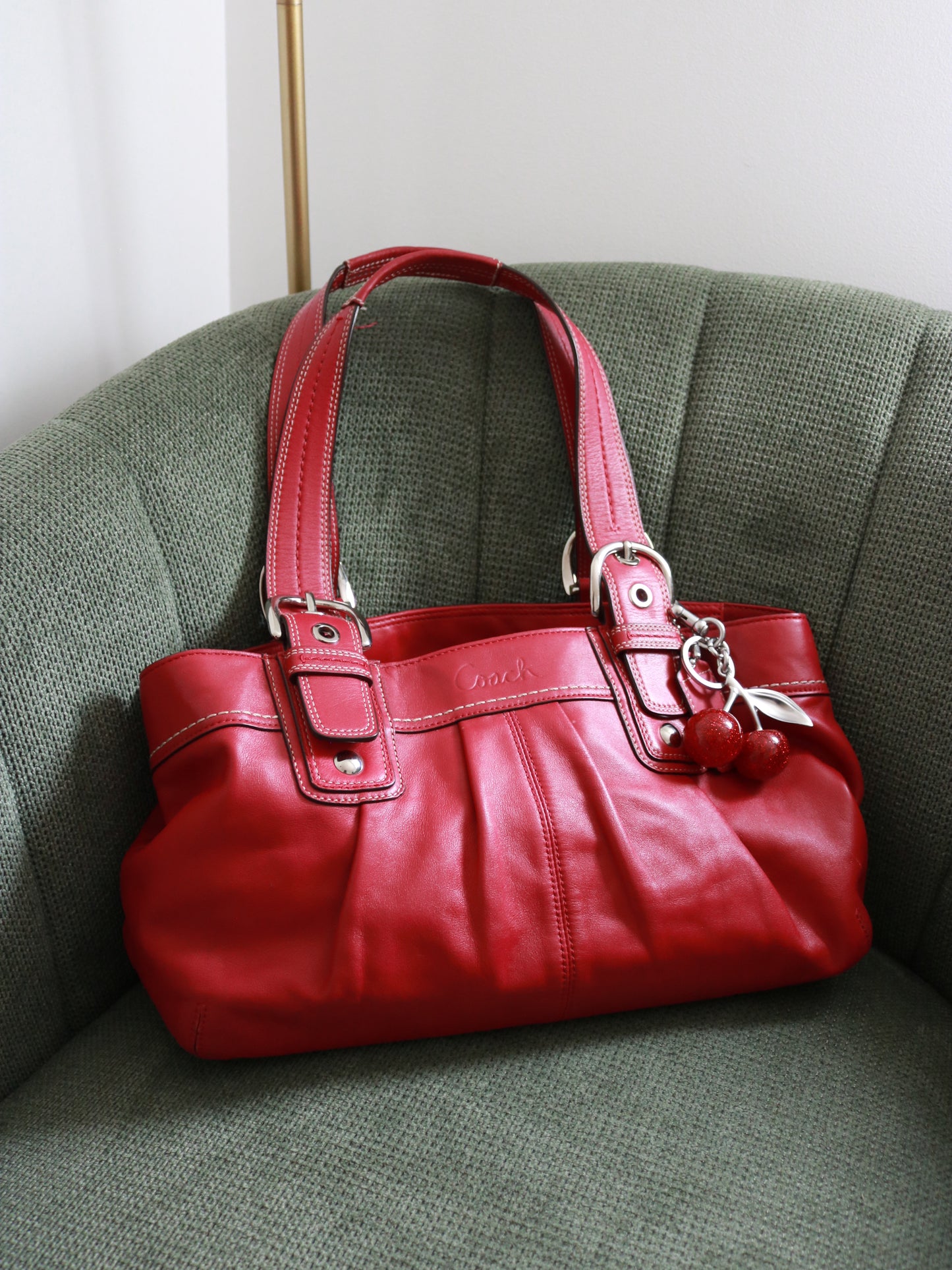 Coach Red Leather Soho Tote Bag