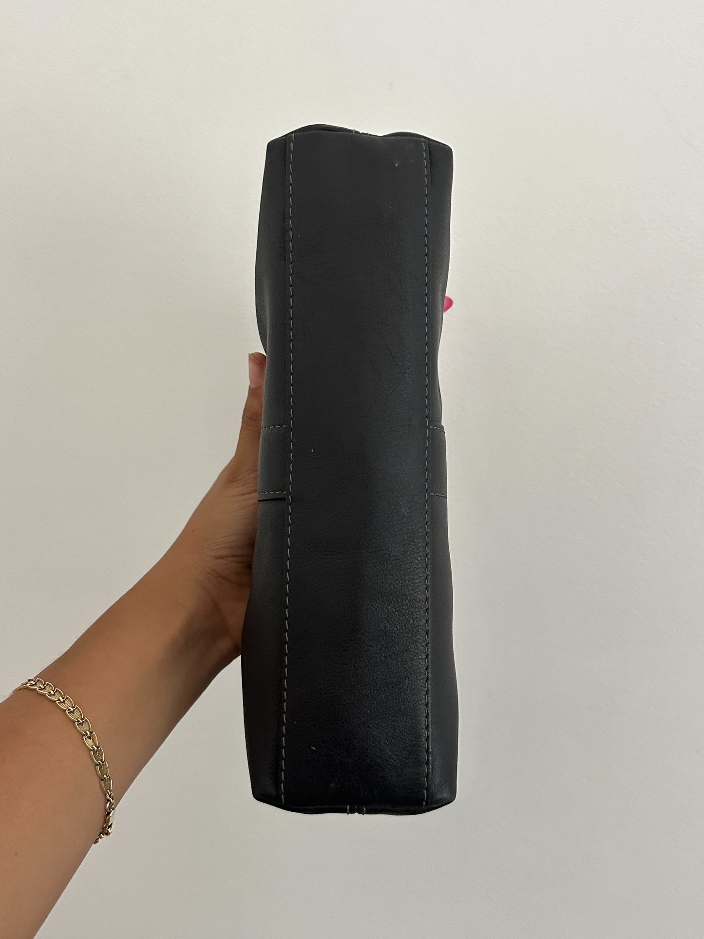 Coach Black Leather East West Bag