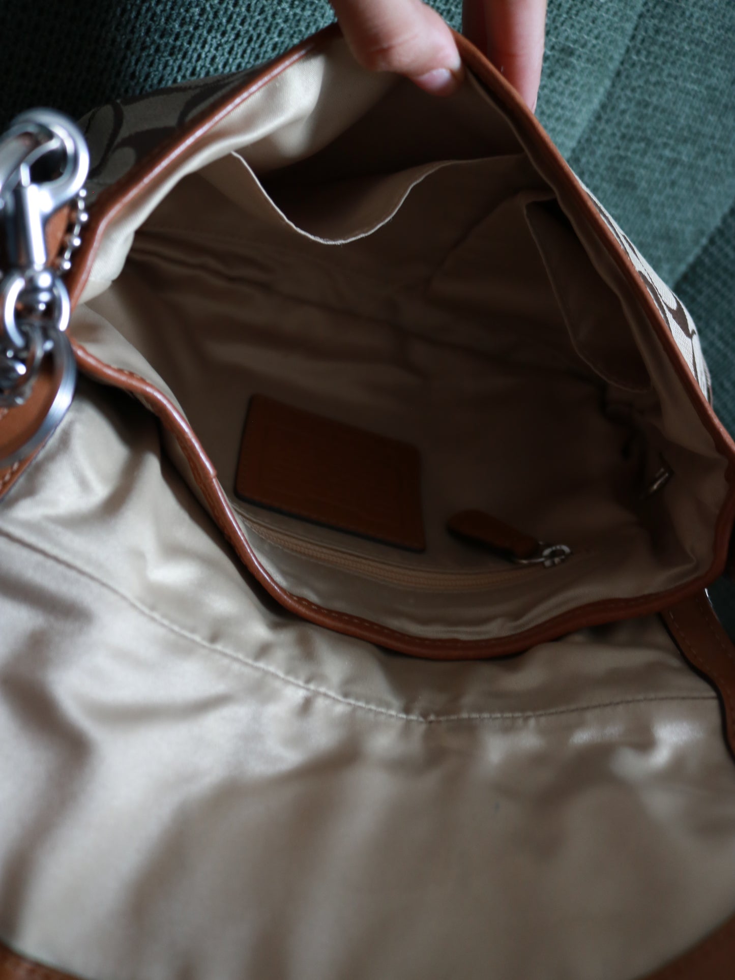 Coach Tan Signature Mini Soho Bag