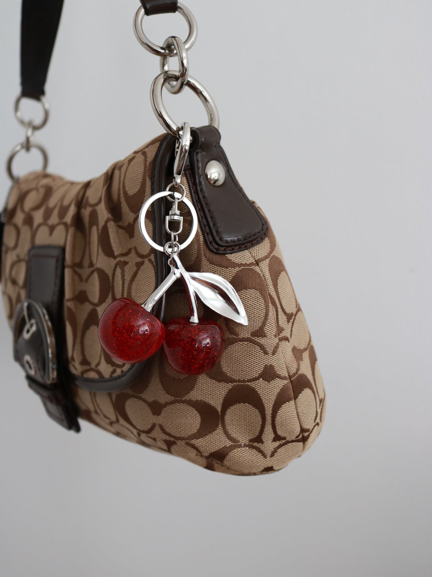 Coach Brown Signature Soho Flap Bag