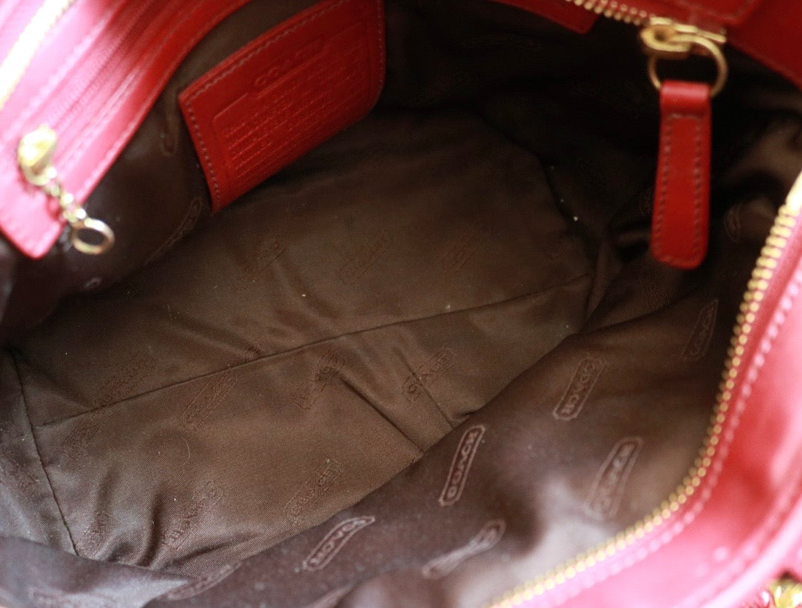 Vintage Coach Red Mini Tote