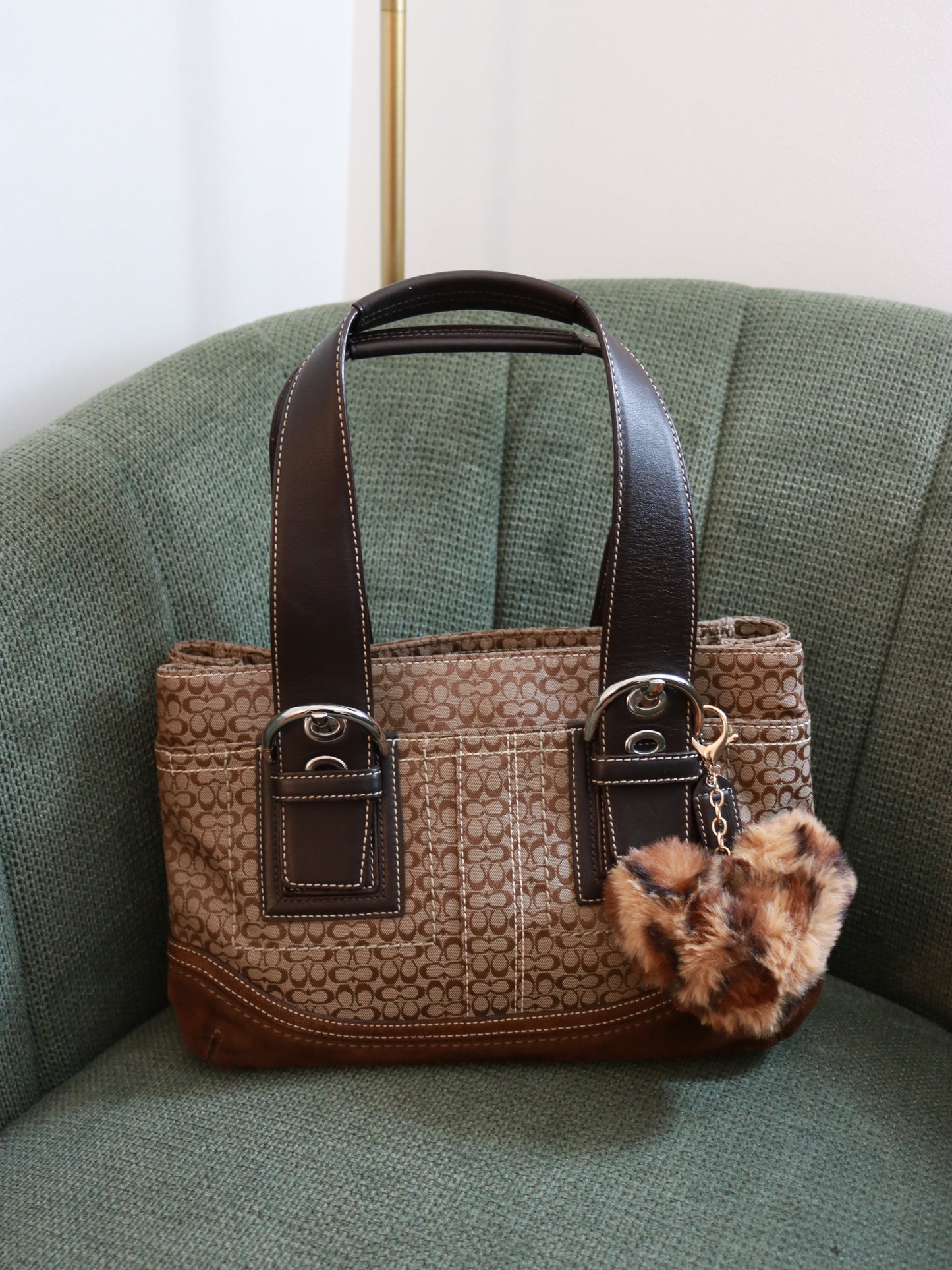 Coach Brown Signature Mini Soho Tote