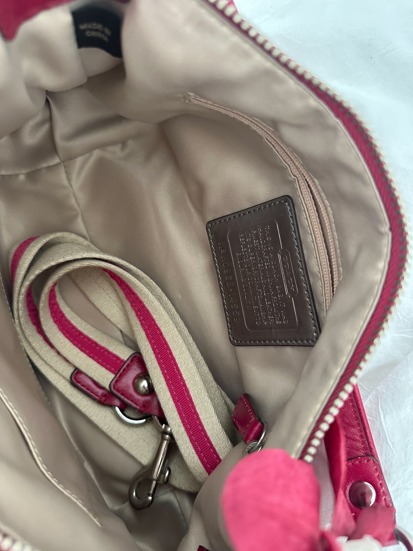 Coach Magenta Pink Poppy Shoulder Bag