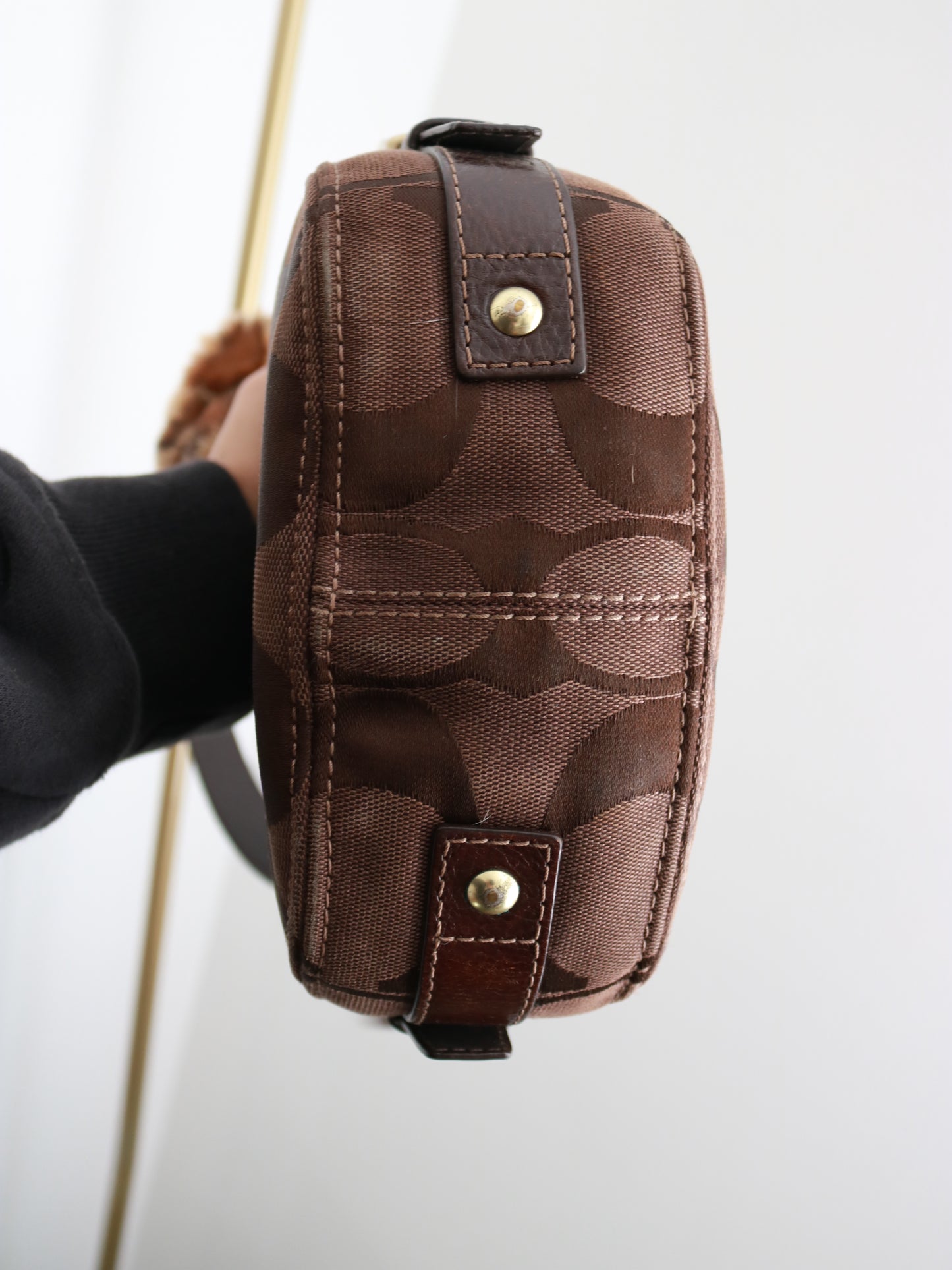 Brown Coach Mini Zoe Bag