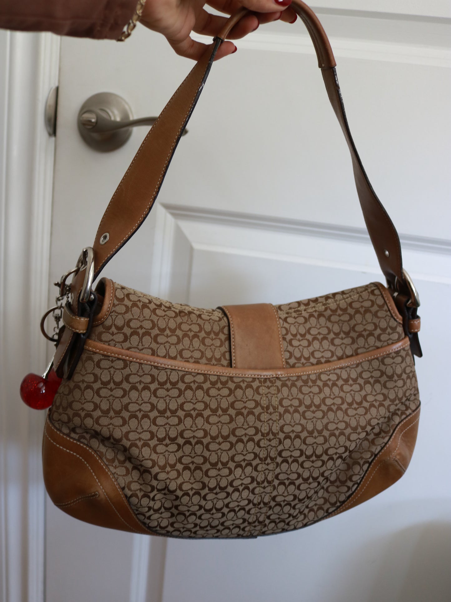 Coach Large Tan Signature Soho Bag