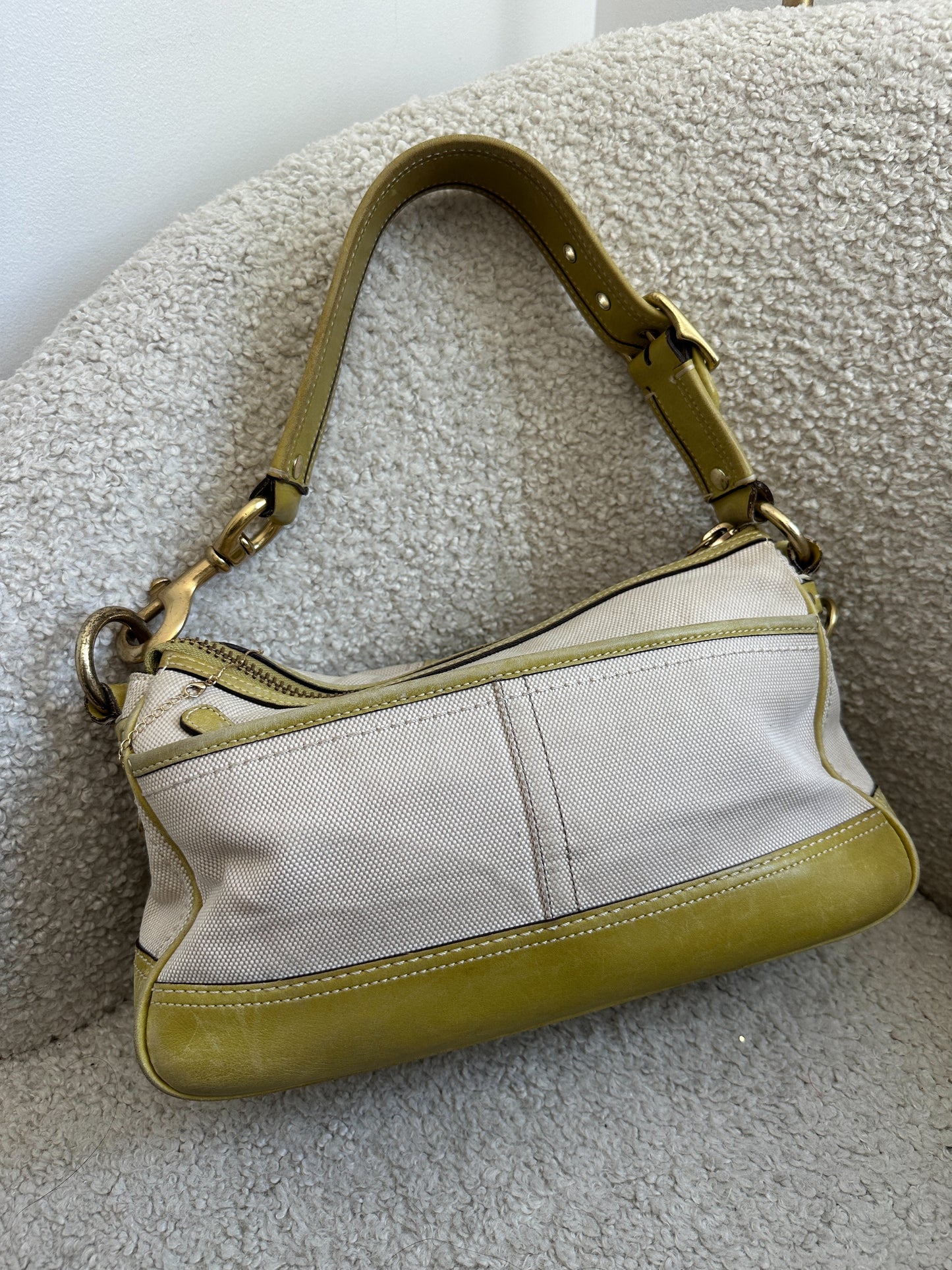 Coach Lime Green Legacy Turnlock Bag