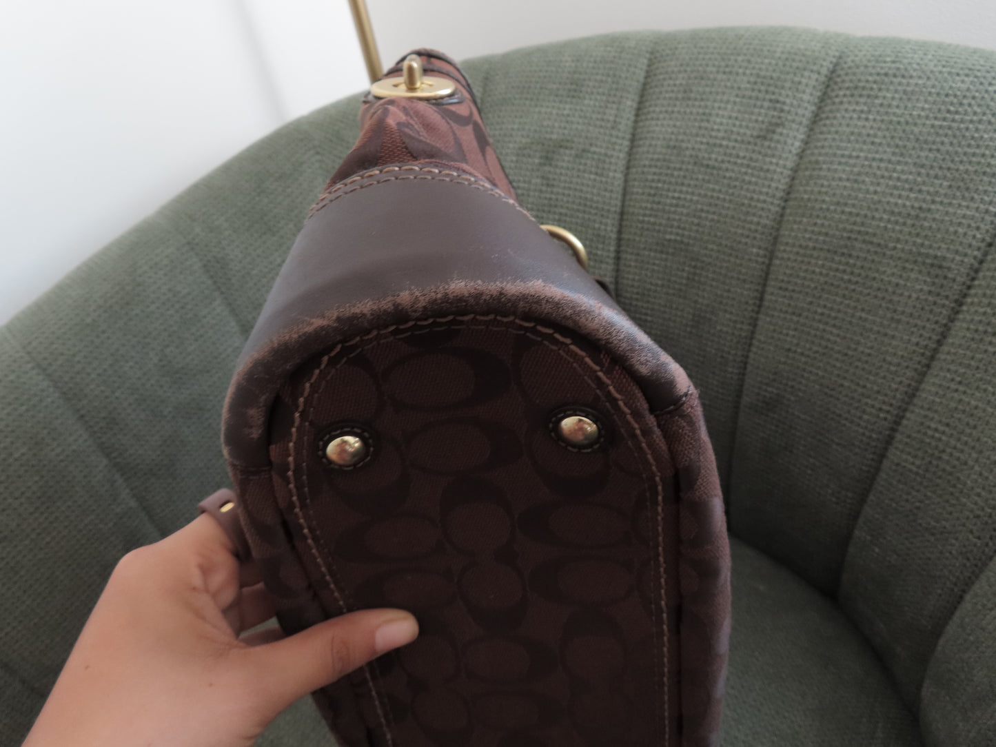 Coach Brown Monogram Tote Bag