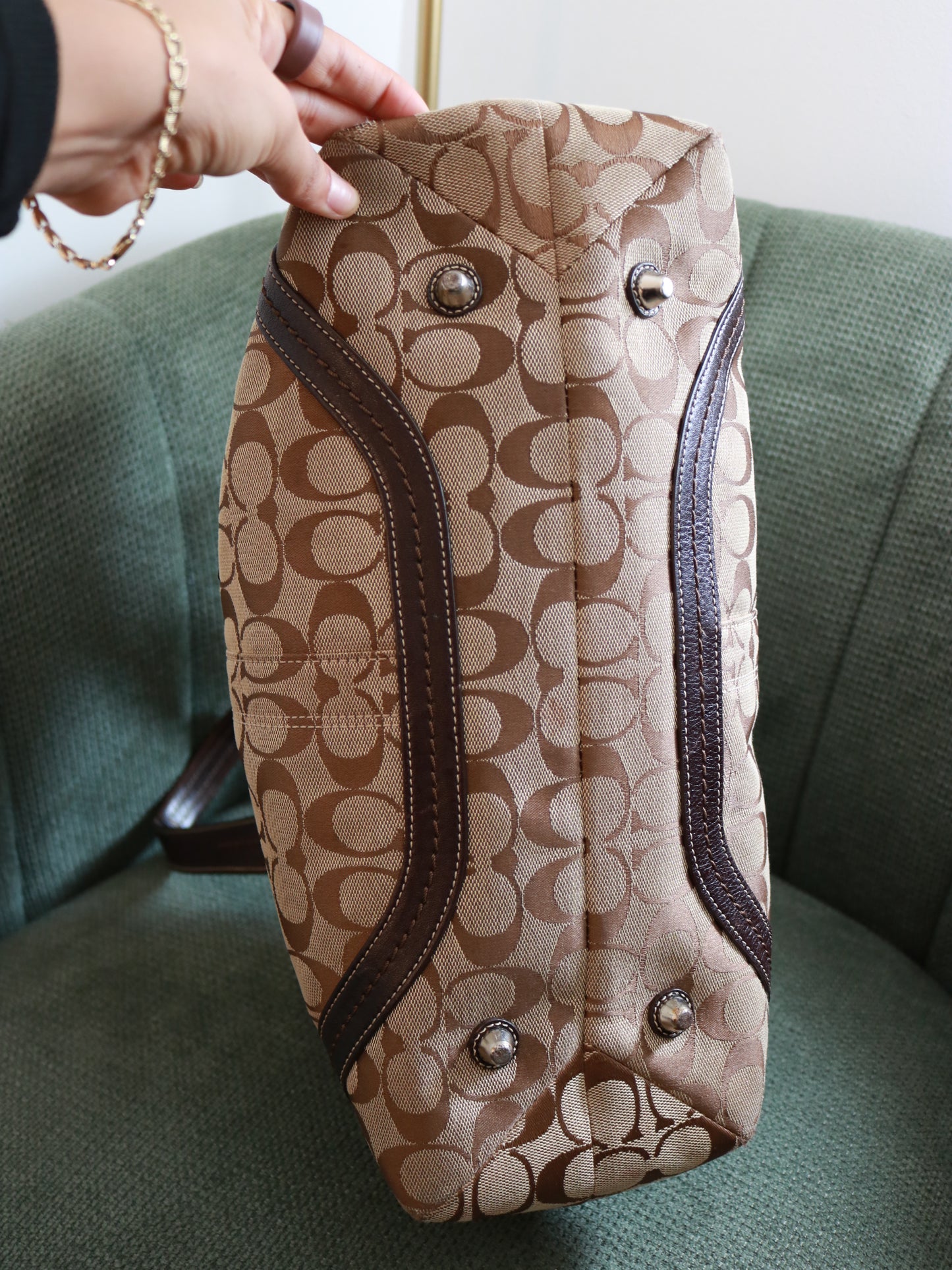 Coach Brown Signature Soho Tote