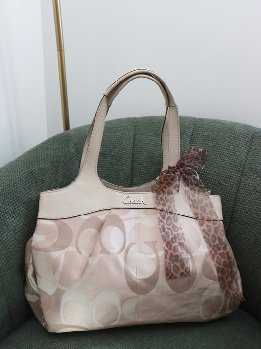 Coach Beige Lexi Tote Bag