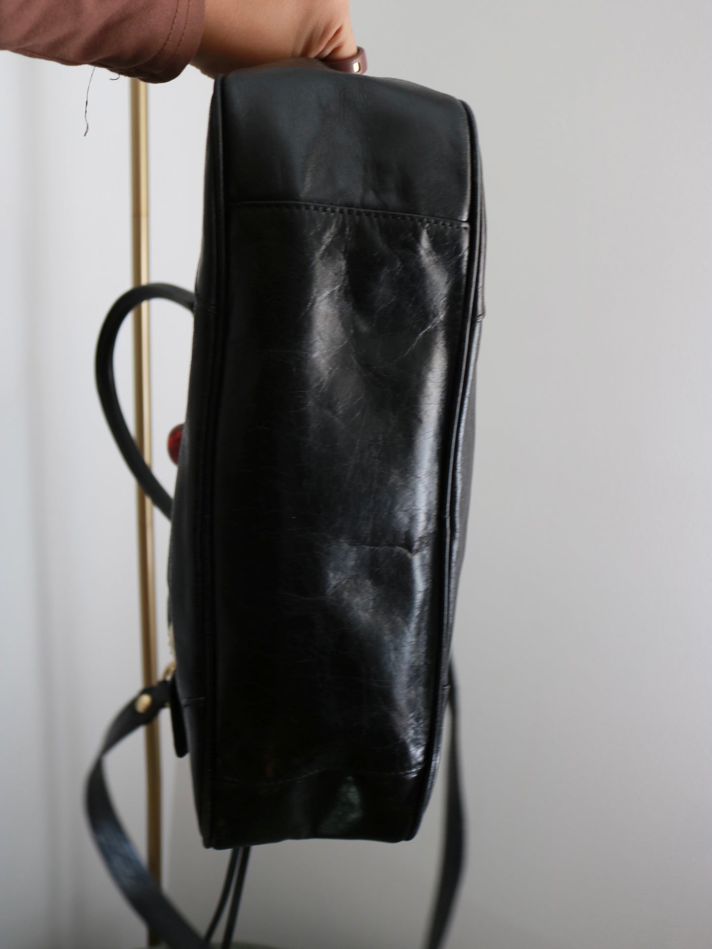 Coach Black Pushlock Satchel Bag