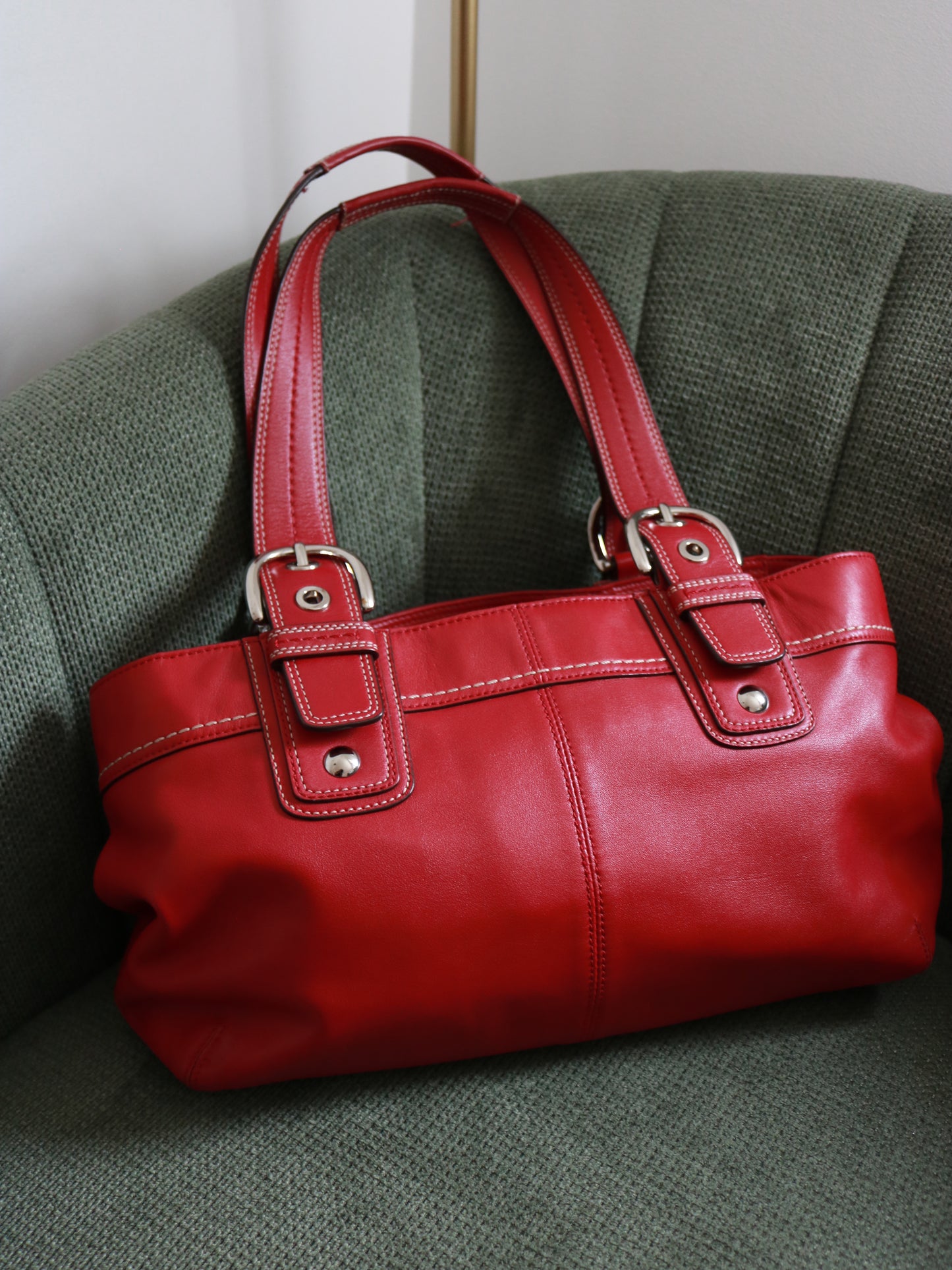 Coach Red Leather Soho Tote Bag