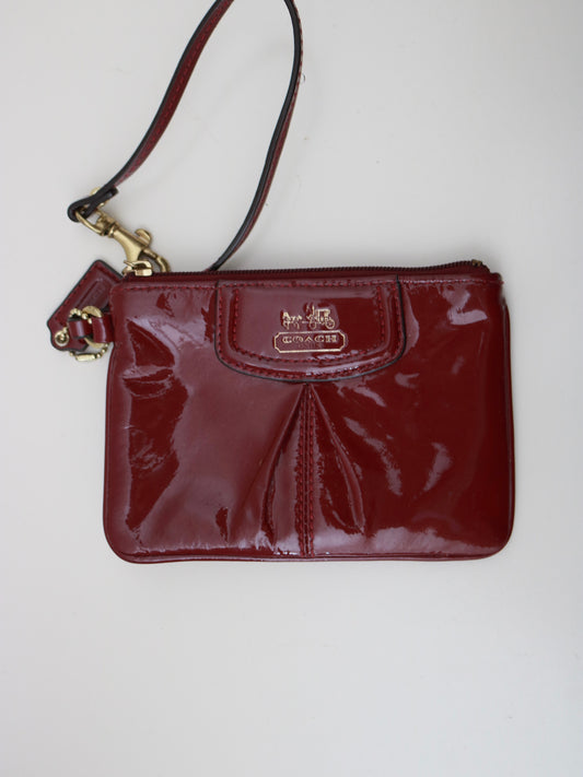 Coach Burgundy Patent Leather Wallet