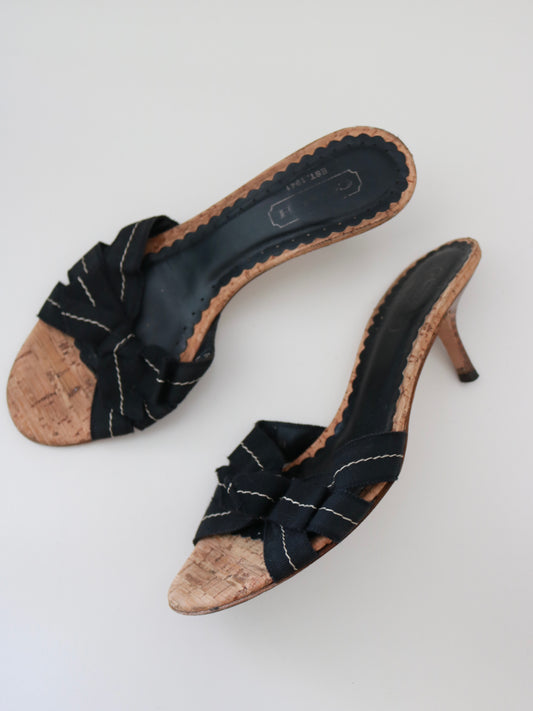 Coach Bow Kitten Heels (Size 8B)