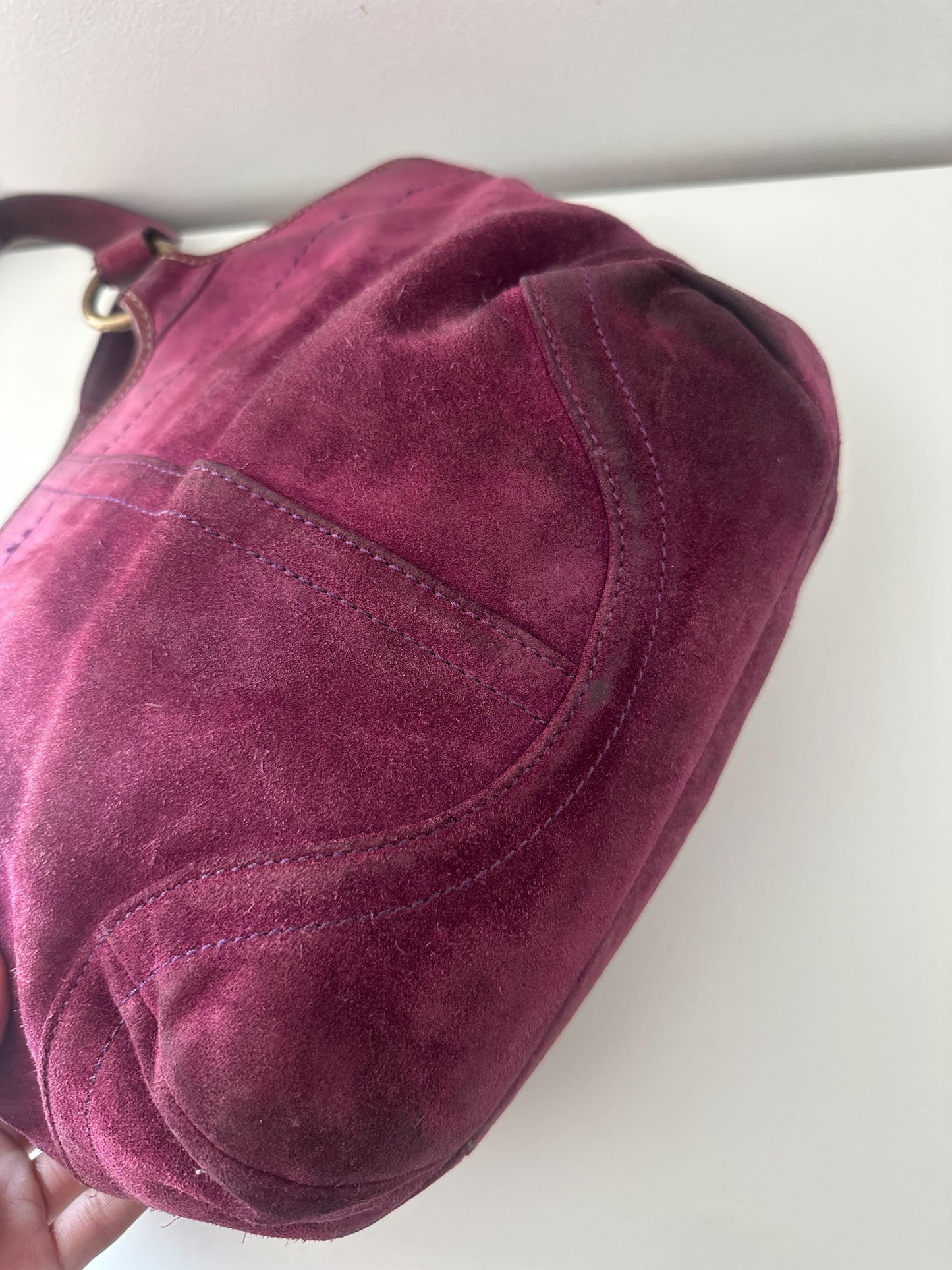 Coach Purple Suede Mini Tote Bag