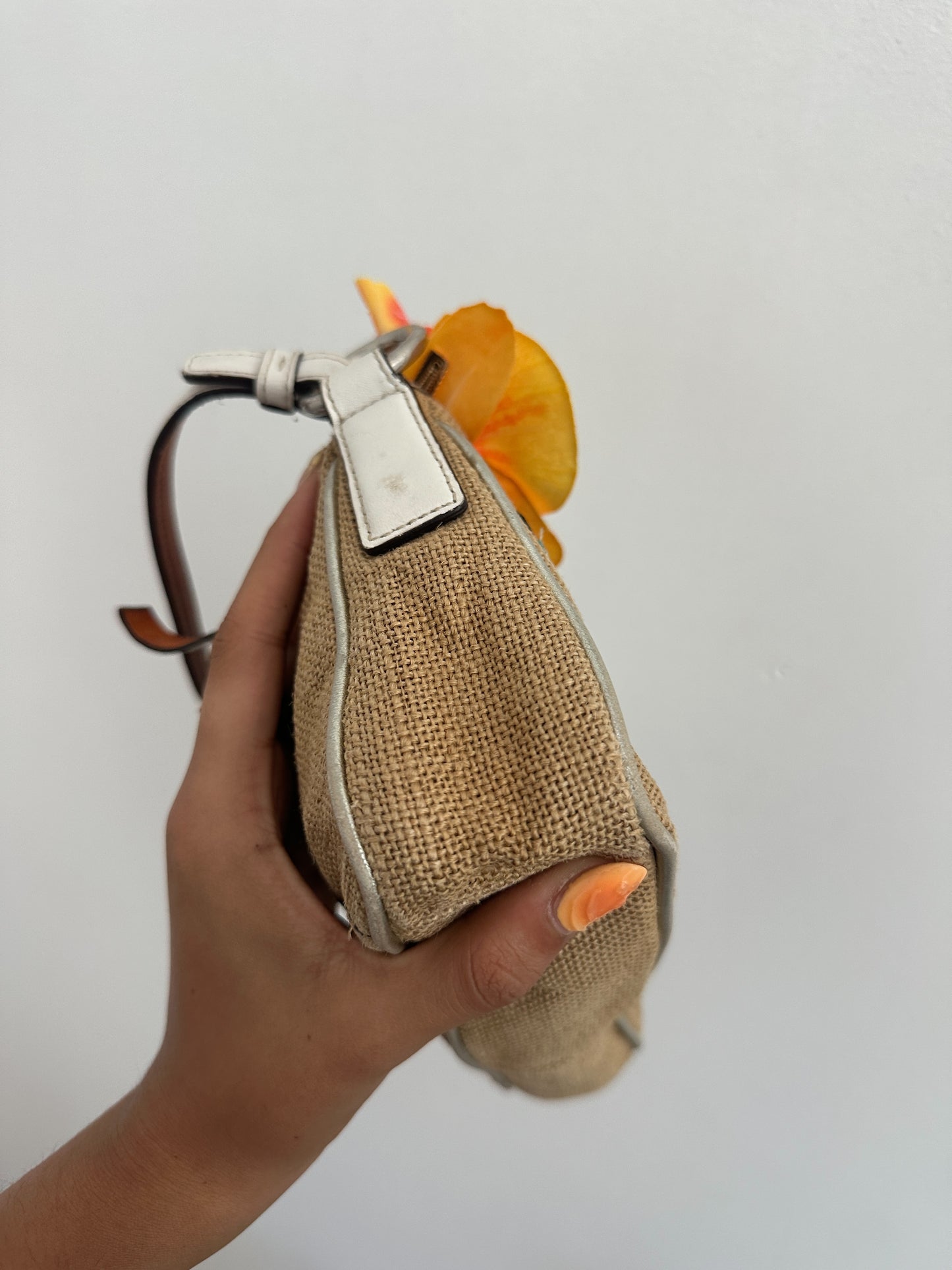 Coach Straw Woven Bumble Bee Bag