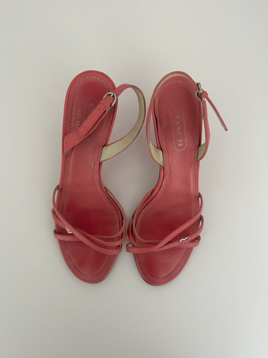 Coach Pink Strap Kitten Heels (Size 6.5B)