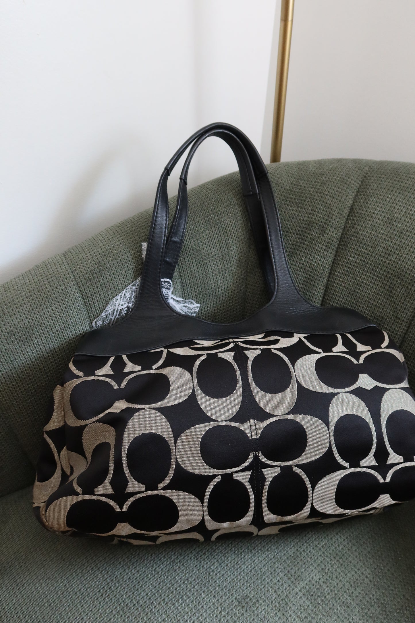 Coach Navy Blue Lexi Tote Bag