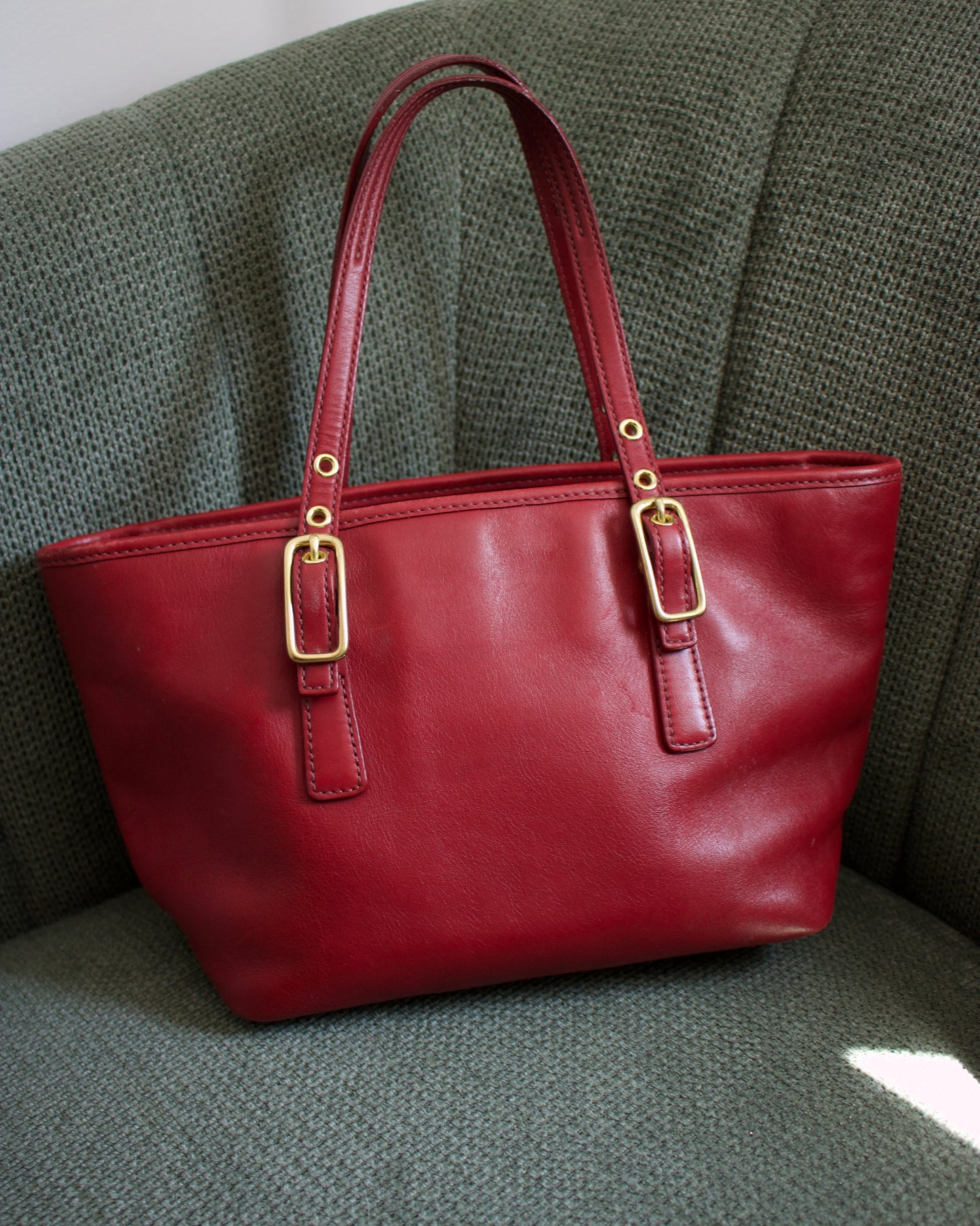 Vintage Coach Red Mini Tote