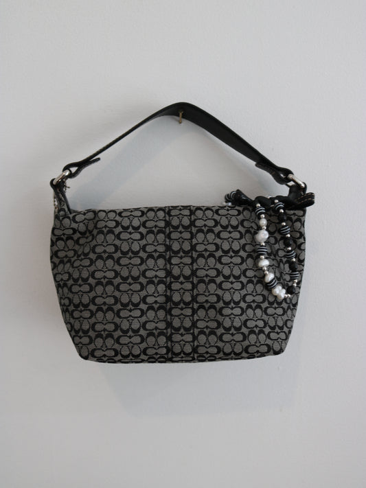 Coach Black Signature Top Handle Pochette