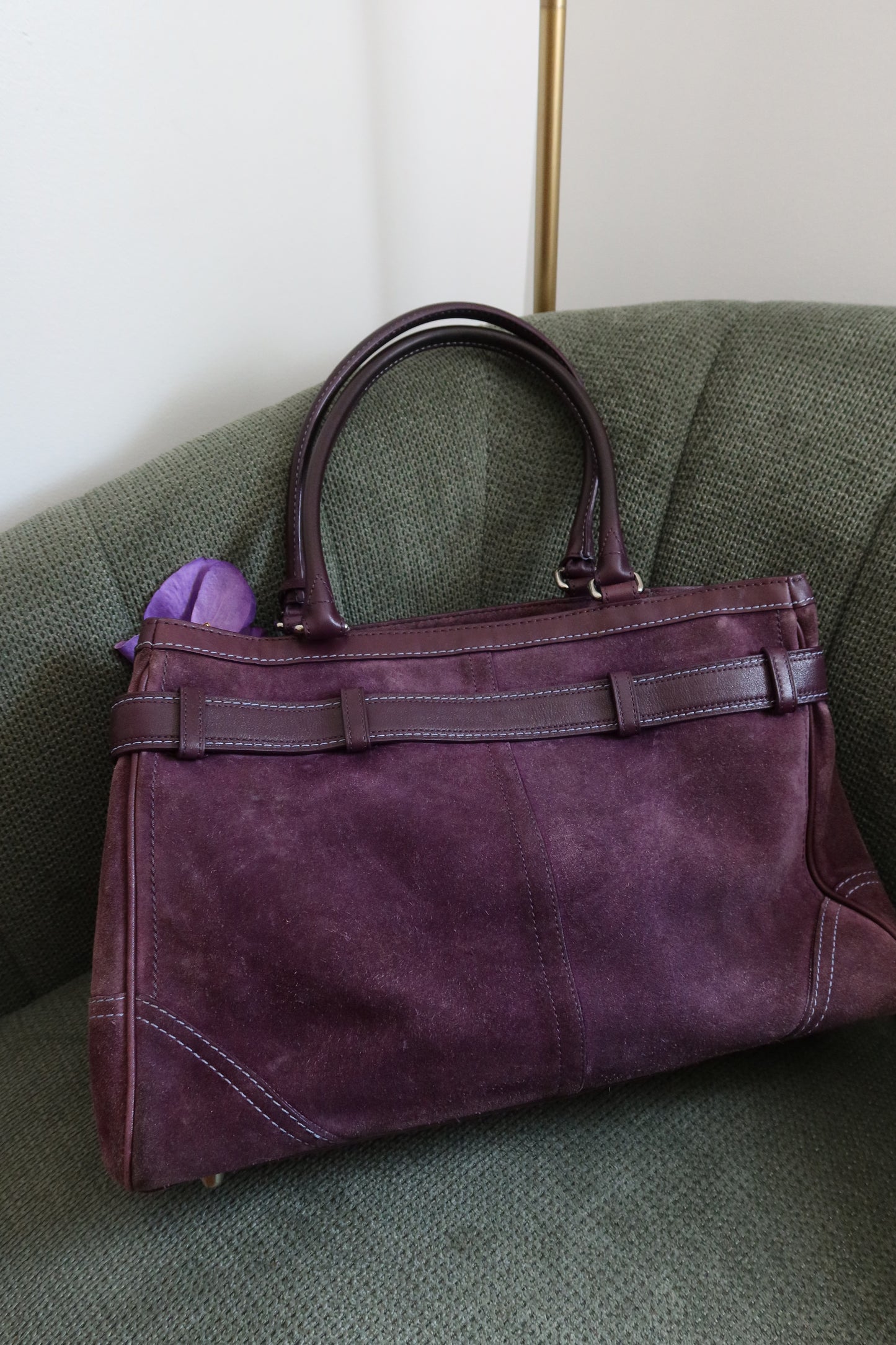 Coach Purple Suede Hamptons