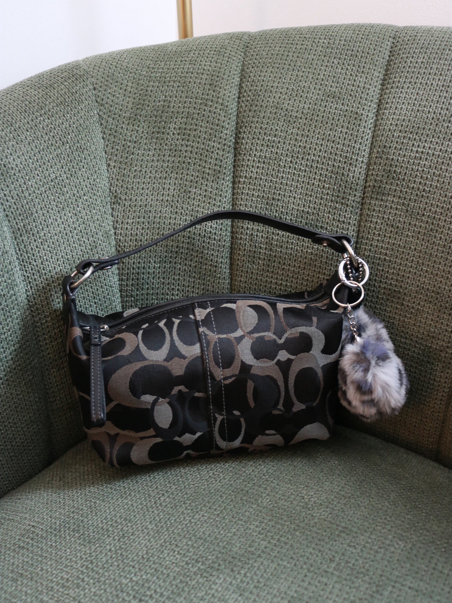 Coach Black Optic Top Handle Pochette