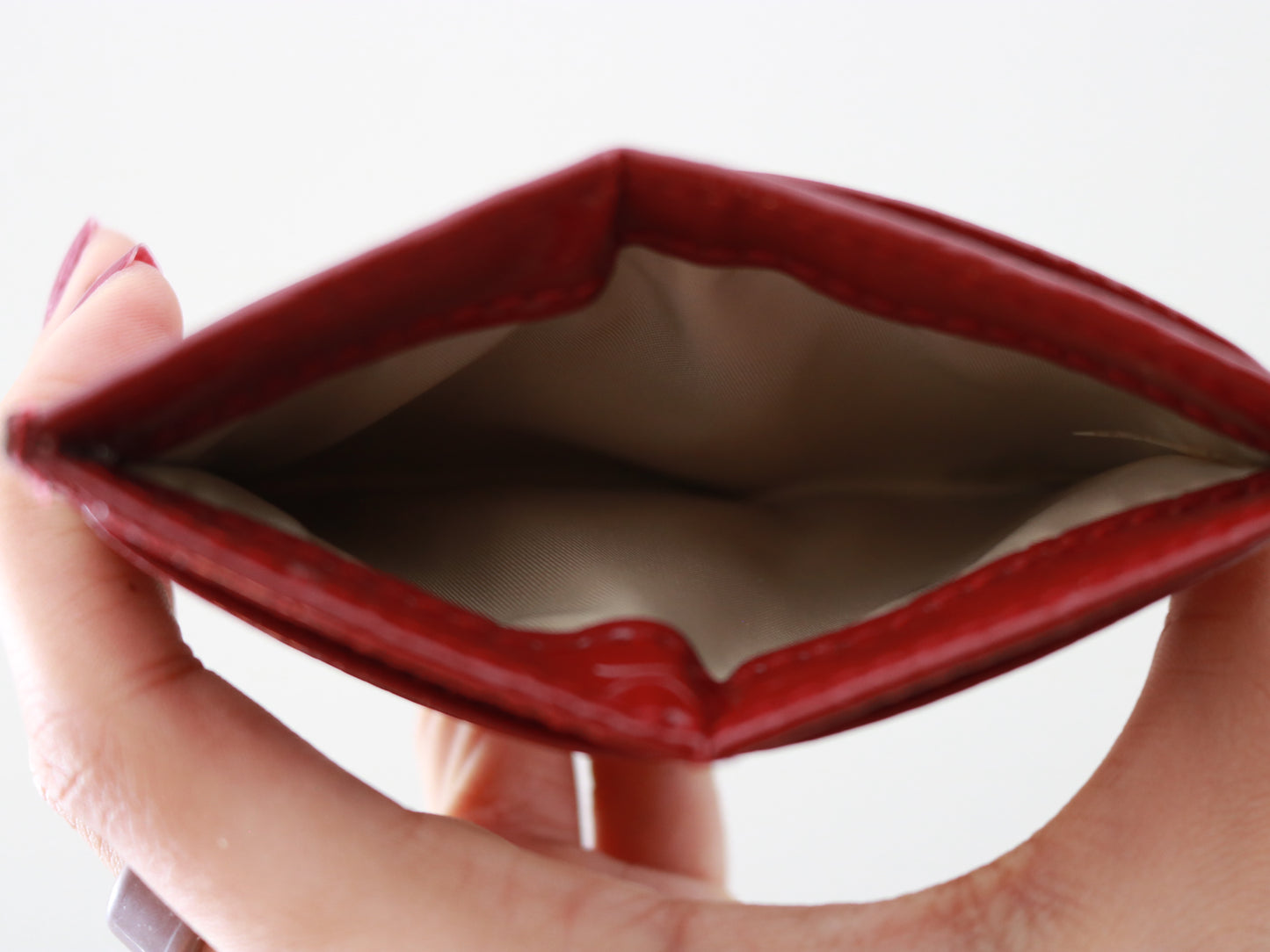 Coach Burgundy Card Holder