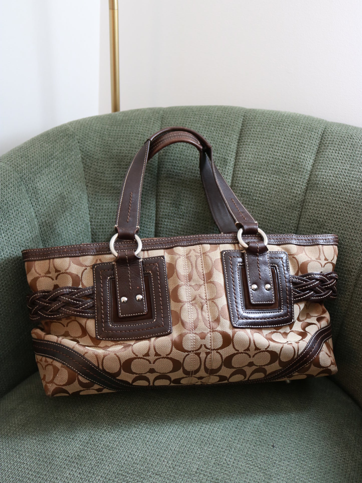 Coach Brown Signature Soho Tote