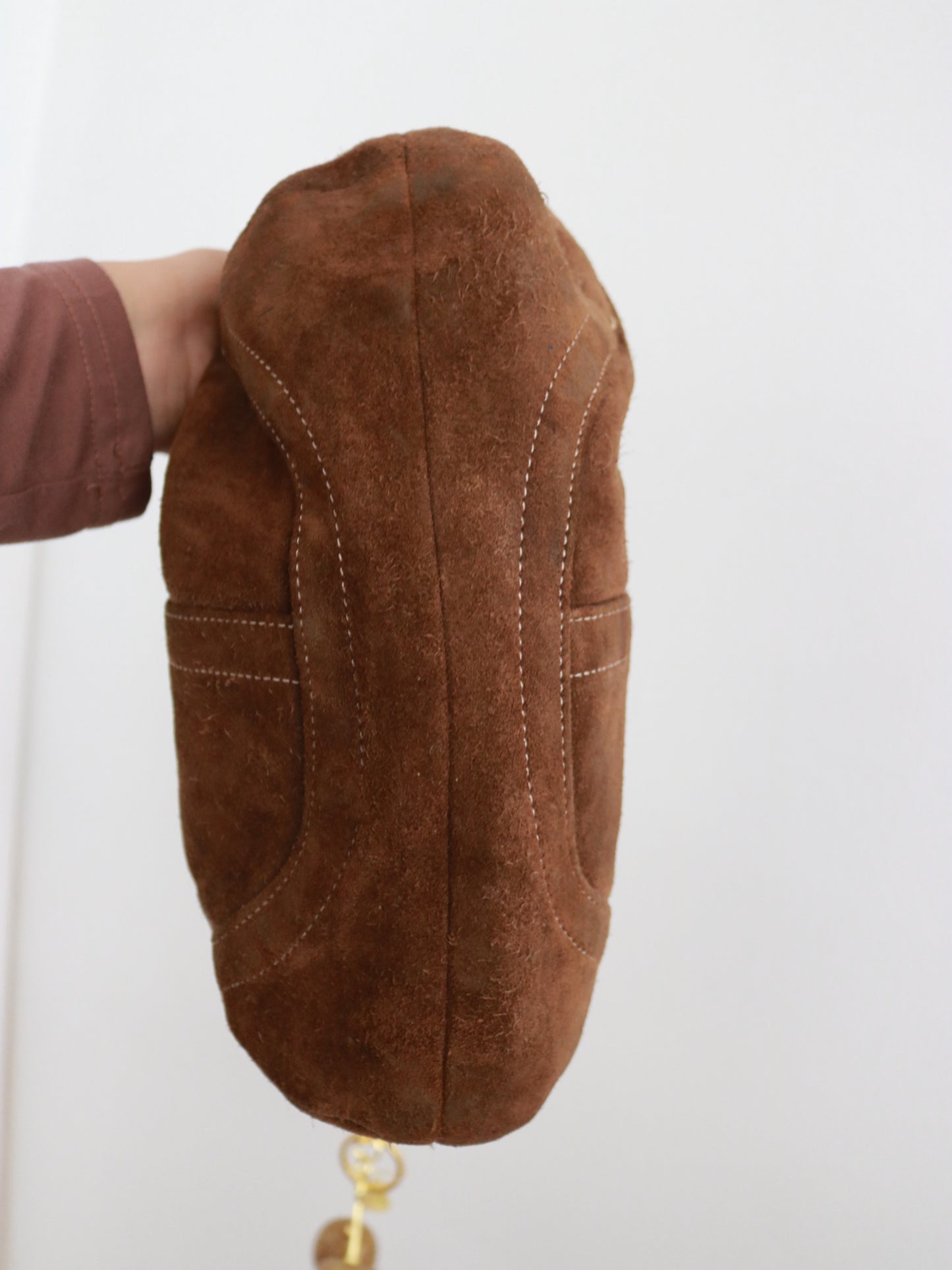 Coach Brown Suede Hobo Bag
