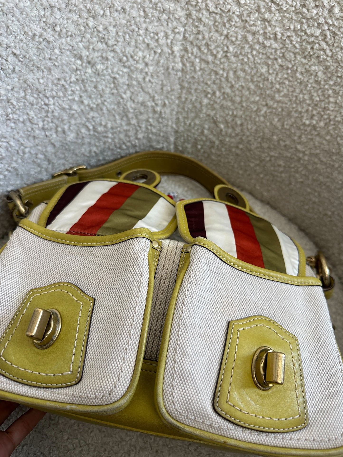 Coach Lime Green Legacy Turnlock Bag