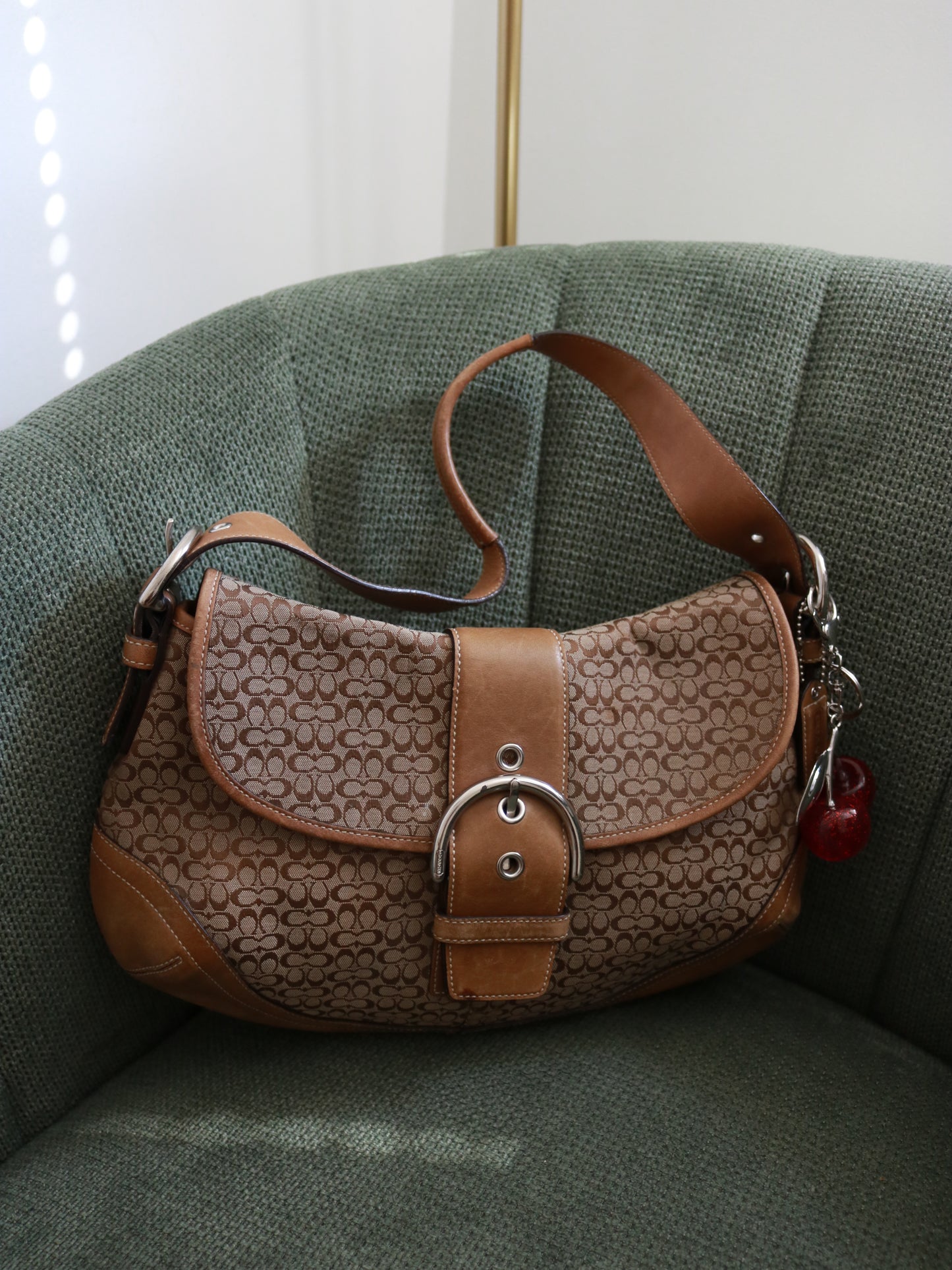 Coach Large Tan Signature Soho Bag