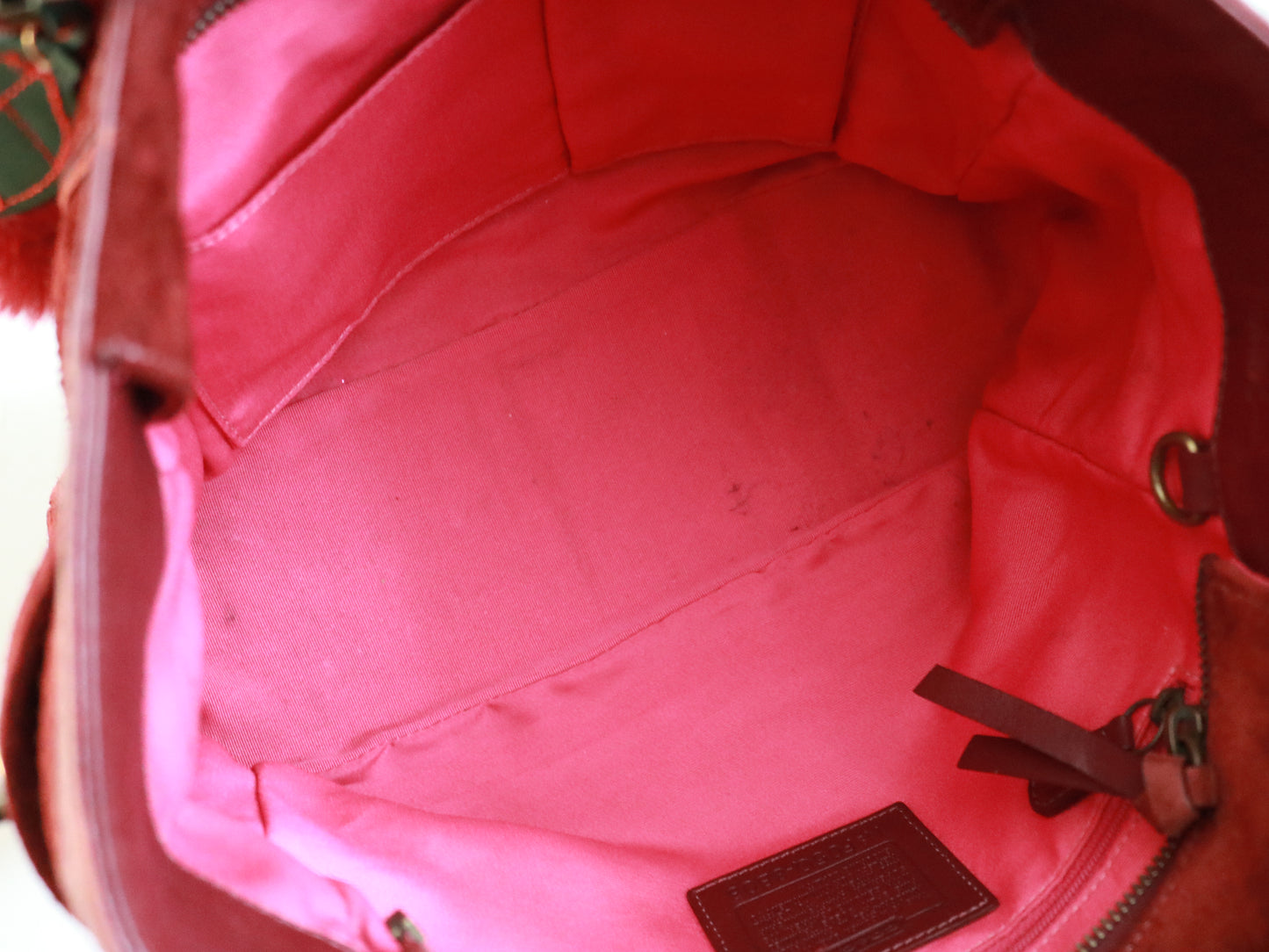 Coach Red Suede Gallery Tote Bag